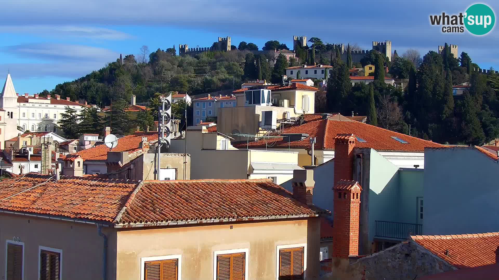 PIRAN Punta webcam | Seaside Promenade | Hotel Piran