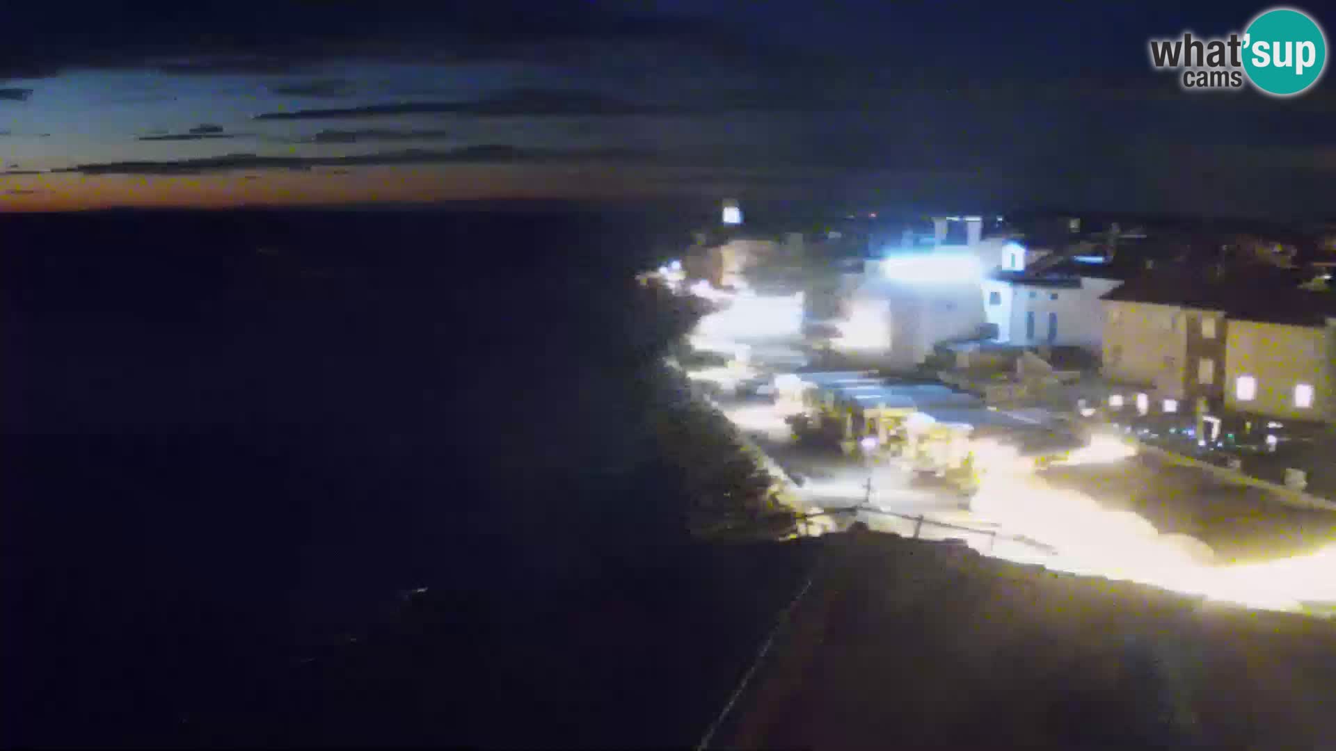 PIRAN Punta webcam | Seaside Promenade | Hotel Piran