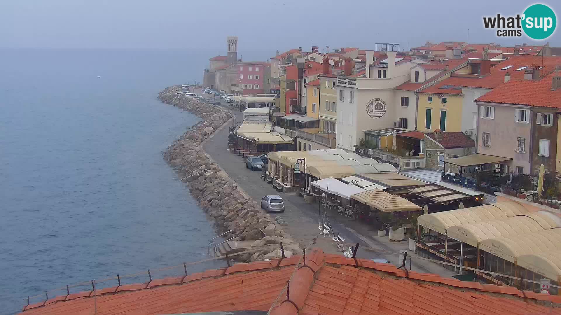 PIRAN Webcam | Strandpromenade Punta | Hotel Piran