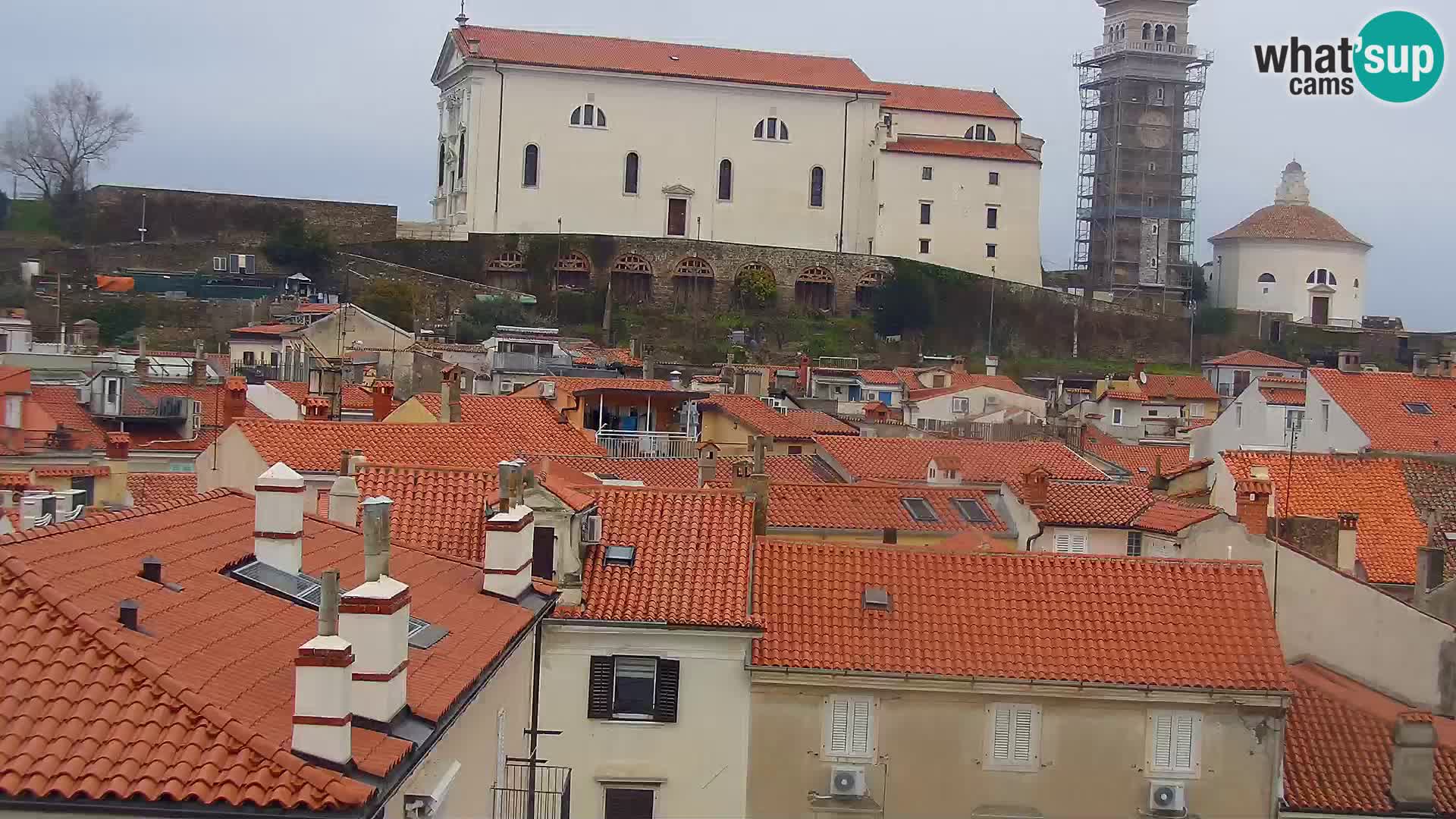 PIRAN Punta webcam | Seaside Promenade | Hotel Piran