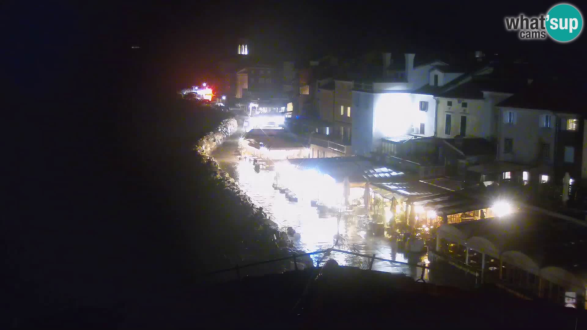 PIRAN Punta webcam | Seaside Promenade | Hotel Piran