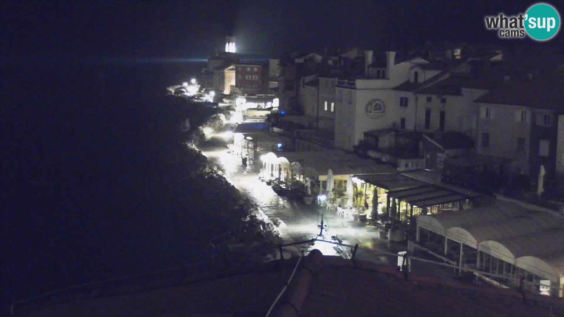 PIRAN Webcam | Strandpromenade Punta | Hotel Piran