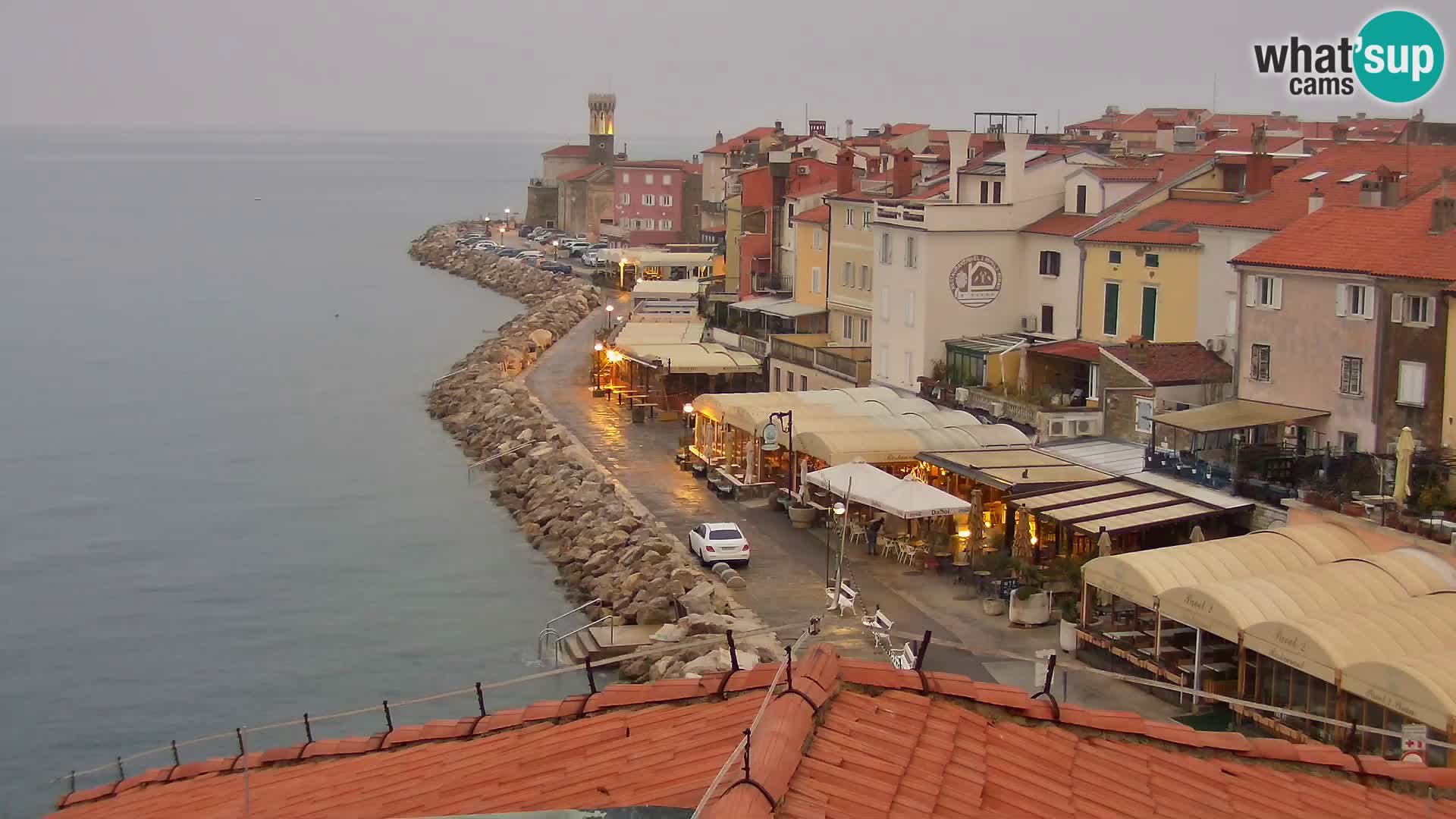 PIRAN Webcam | Strandpromenade Punta | Hotel Piran