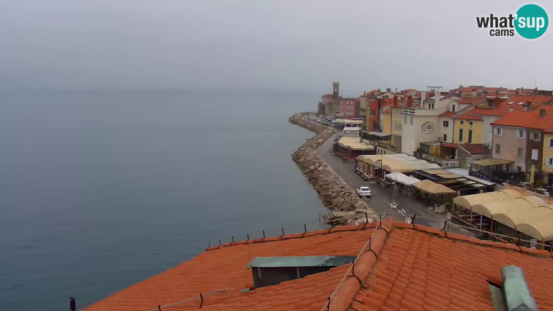 PIRAN Webcam | Strandpromenade Punta | Hotel Piran