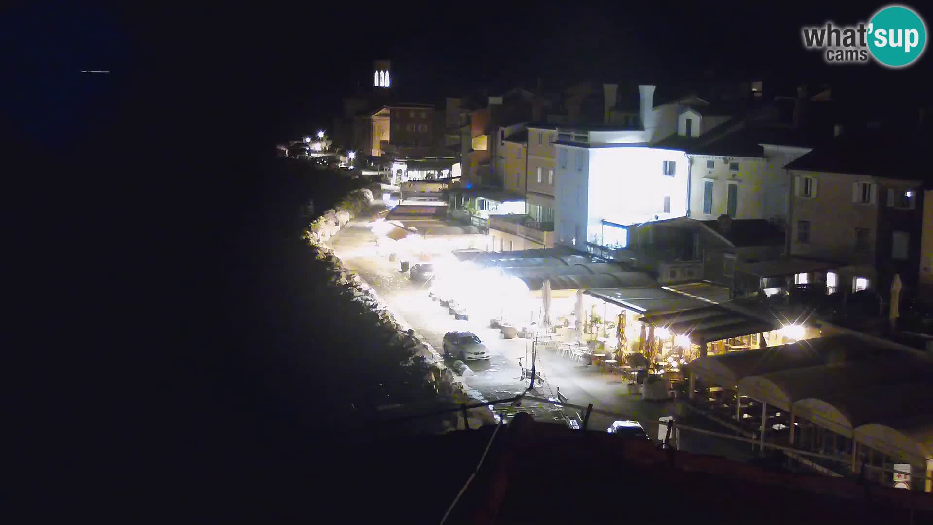 PIRAN Punta webcam | Seaside Promenade | Hotel Piran