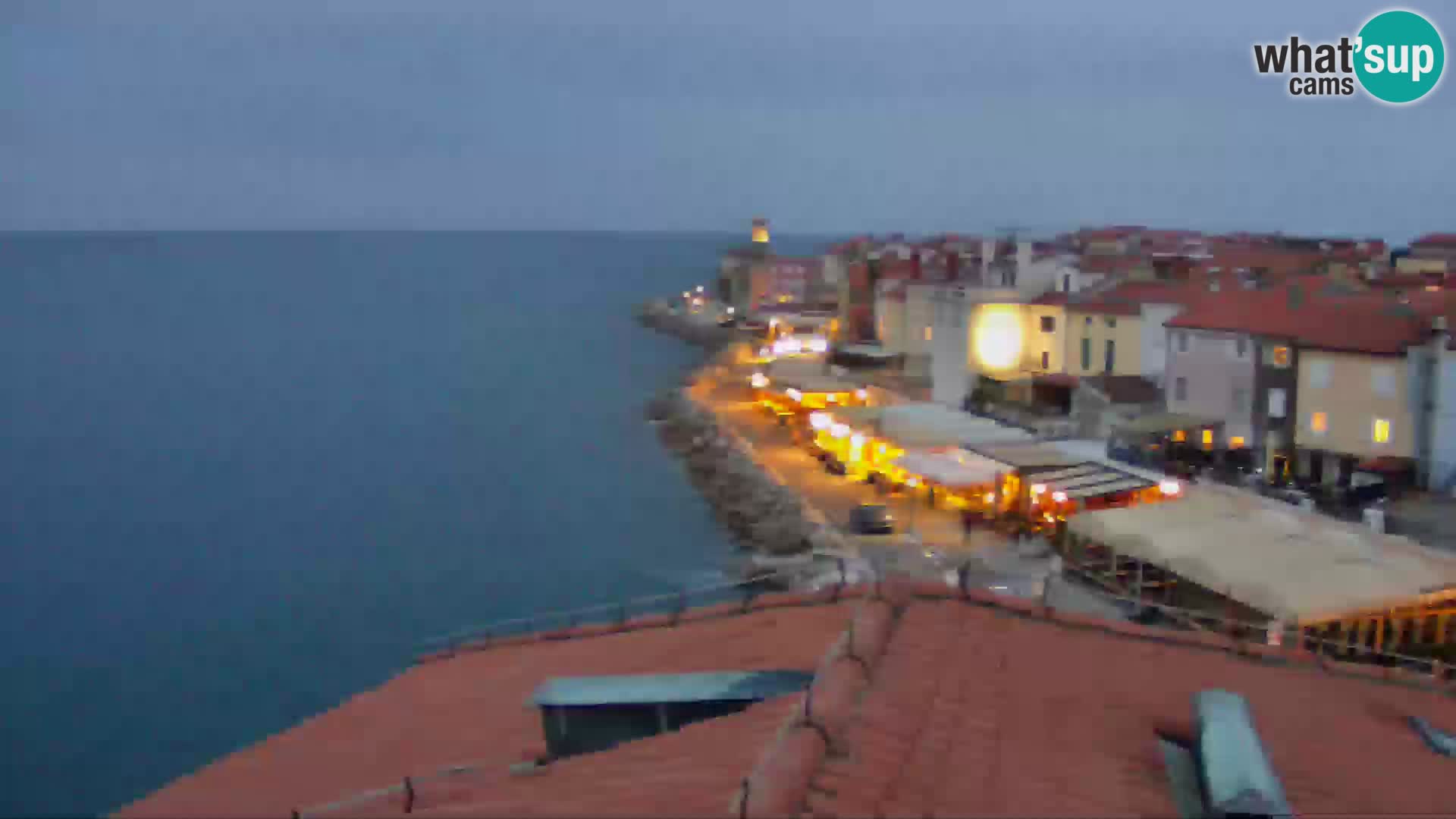 PIRAN Webcam | Strandpromenade Punta | Hotel Piran