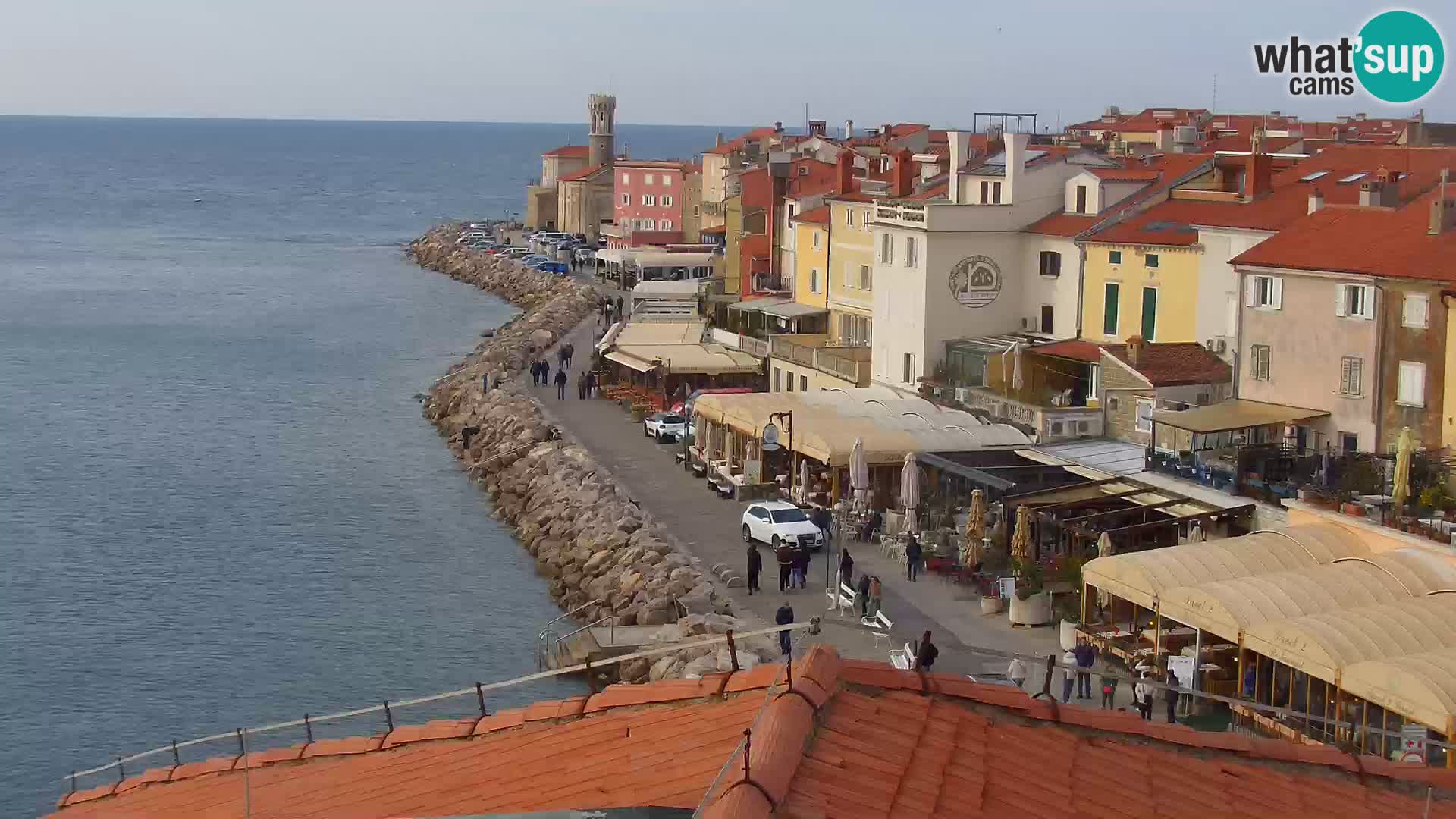 PIRAN Webcam | Strandpromenade Punta | Hotel Piran