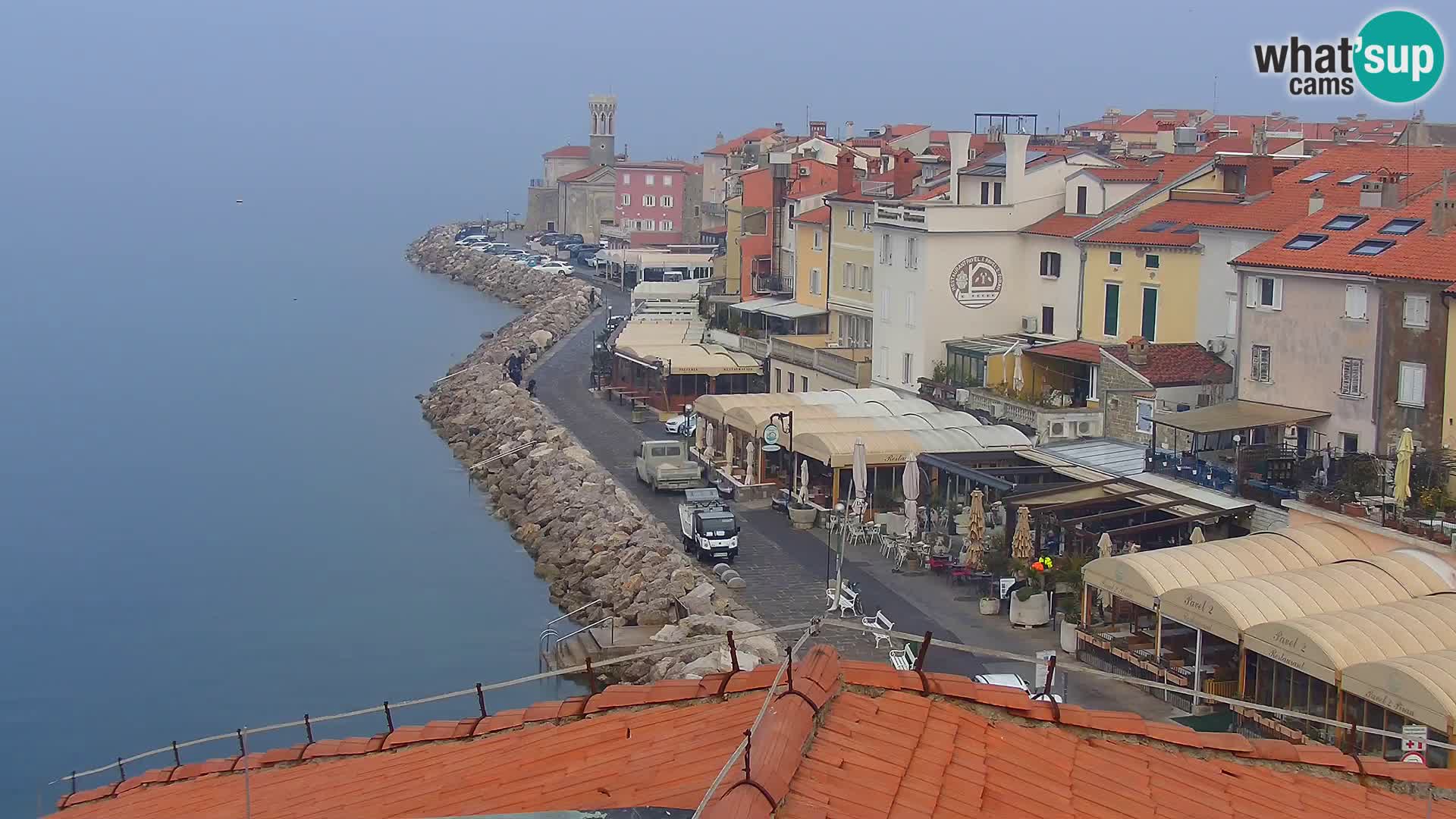 PIRAN Webcam | Strandpromenade Punta | Hotel Piran