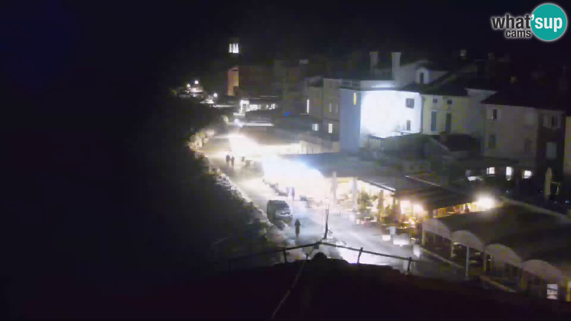 PIRAN Punta webcam | Seaside Promenade | Hotel Piran