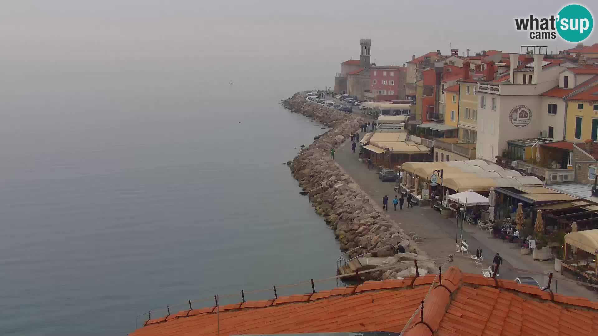 PIRAN Webcam | Strandpromenade Punta | Hotel Piran