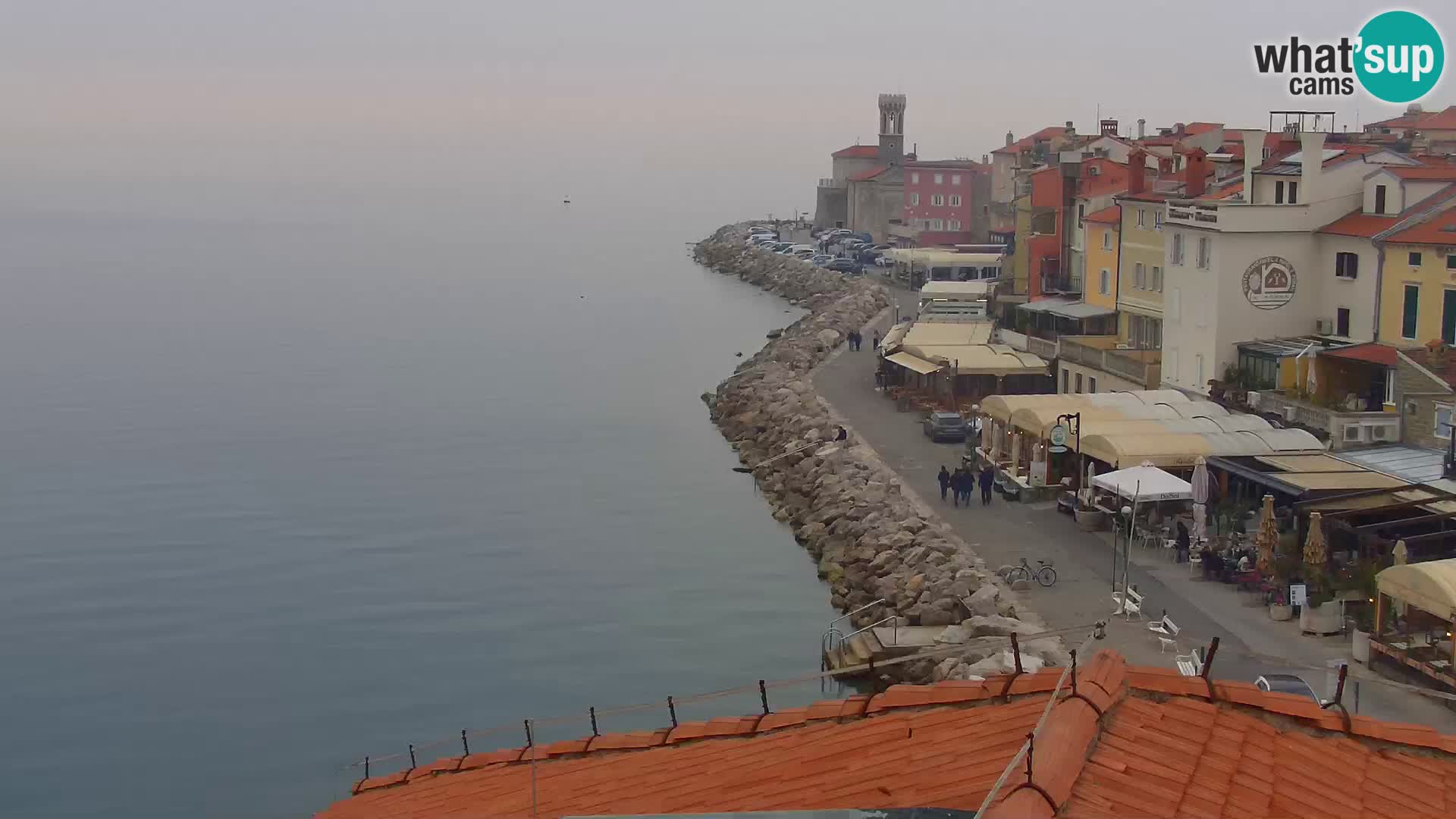 PIRAN Webcam | Strandpromenade Punta | Hotel Piran