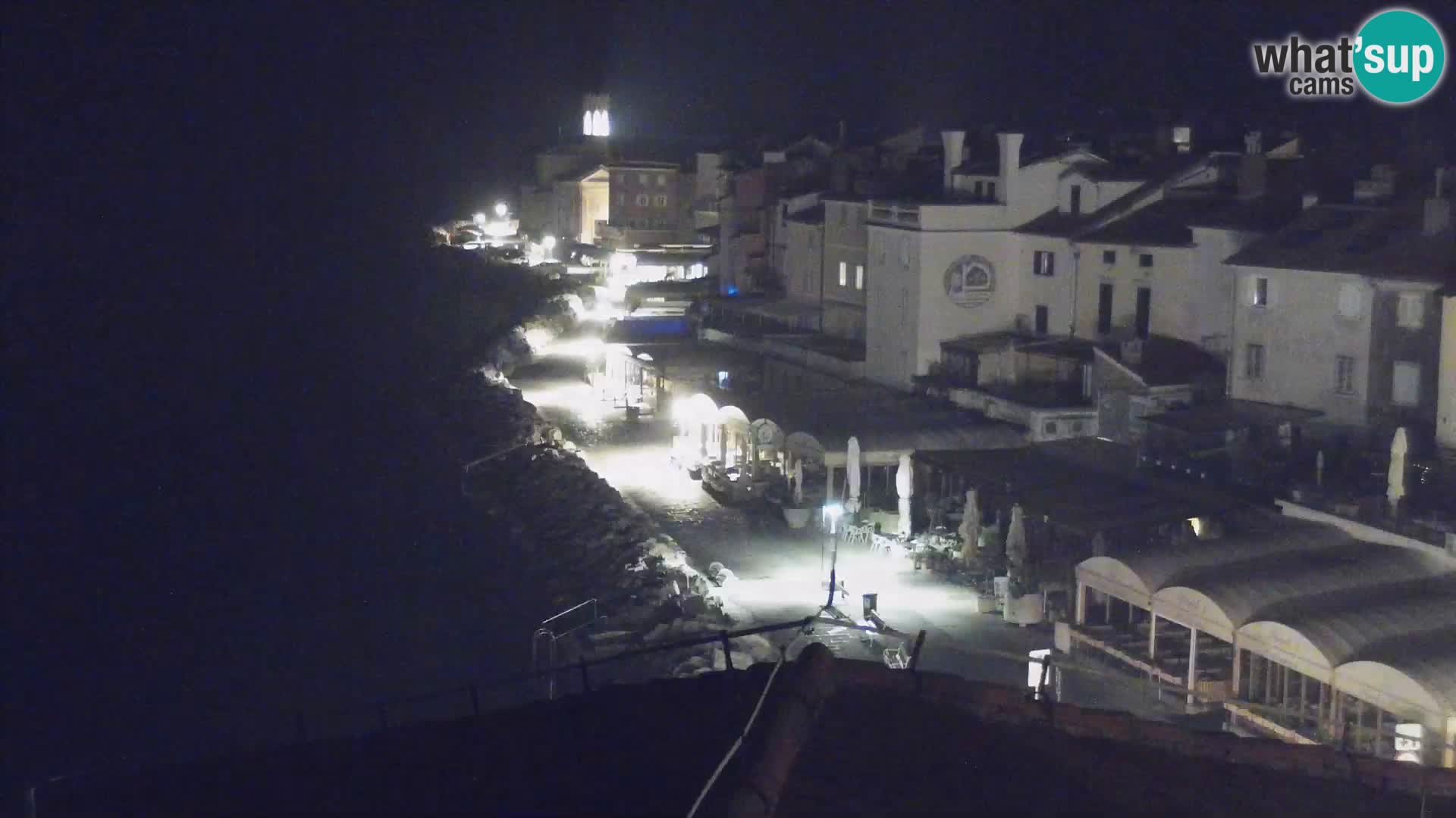 PIRAN Webcam | Strandpromenade Punta | Hotel Piran