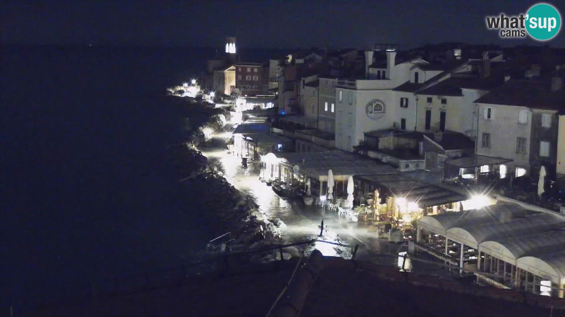 PIRAN Webcam | Strandpromenade Punta | Hotel Piran