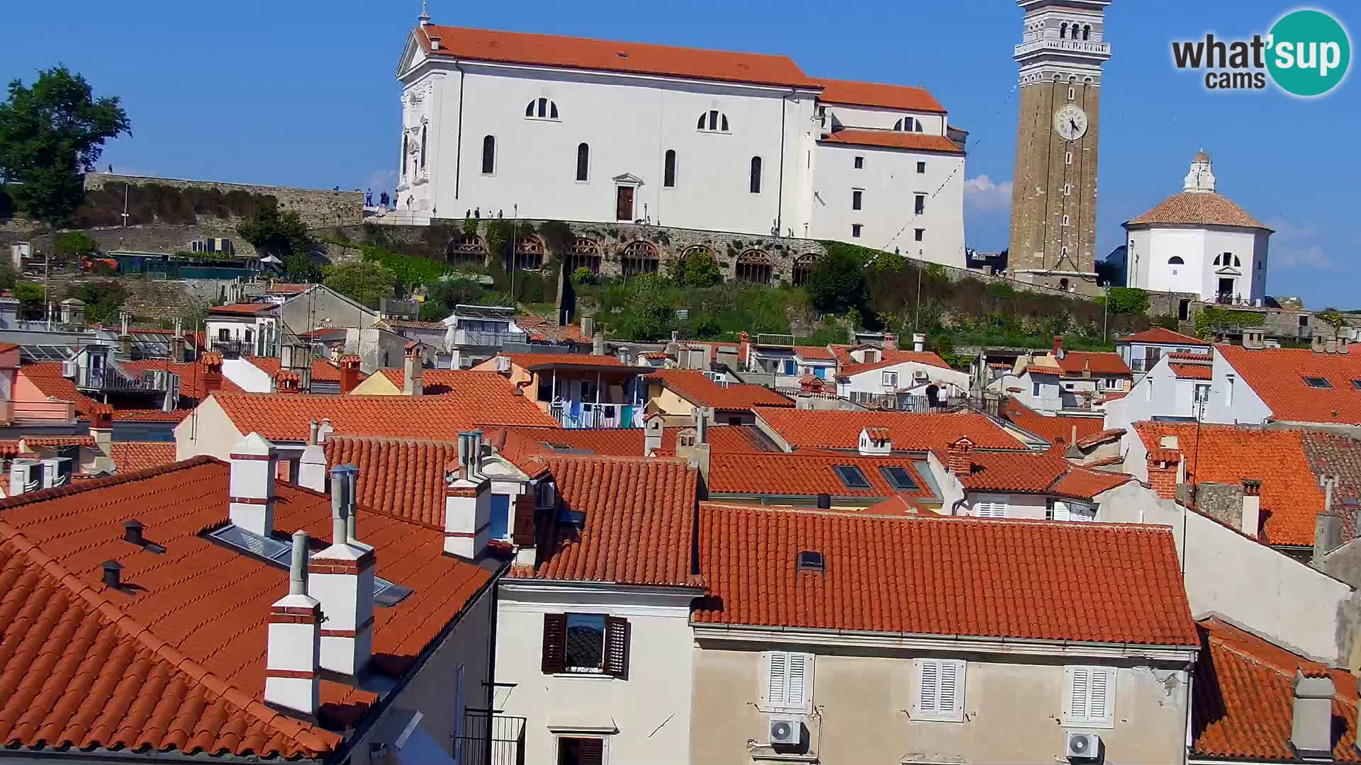 PIRAN Punta webcam | Seaside Promenade | Hotel Piran