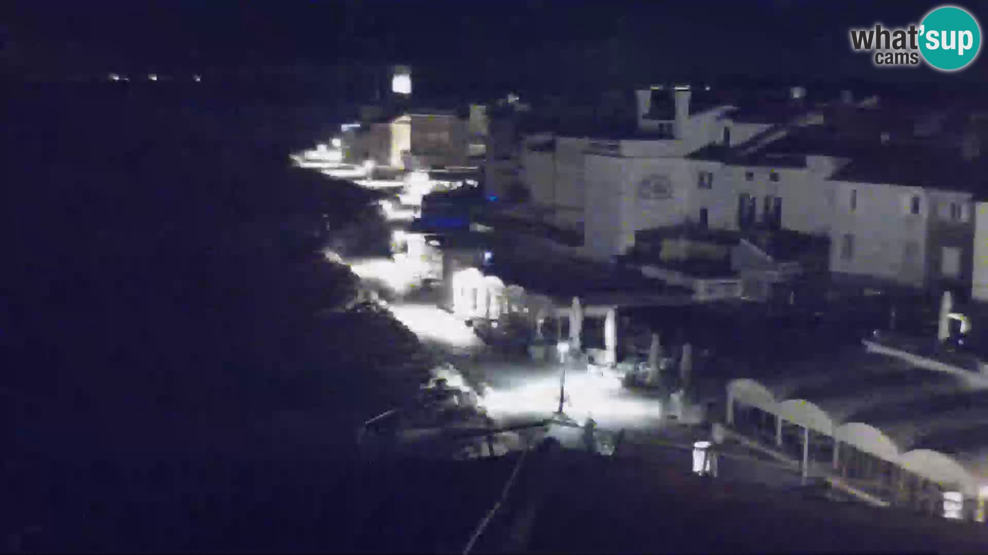 PIRAN Punta webcam | Seaside Promenade | Hotel Piran