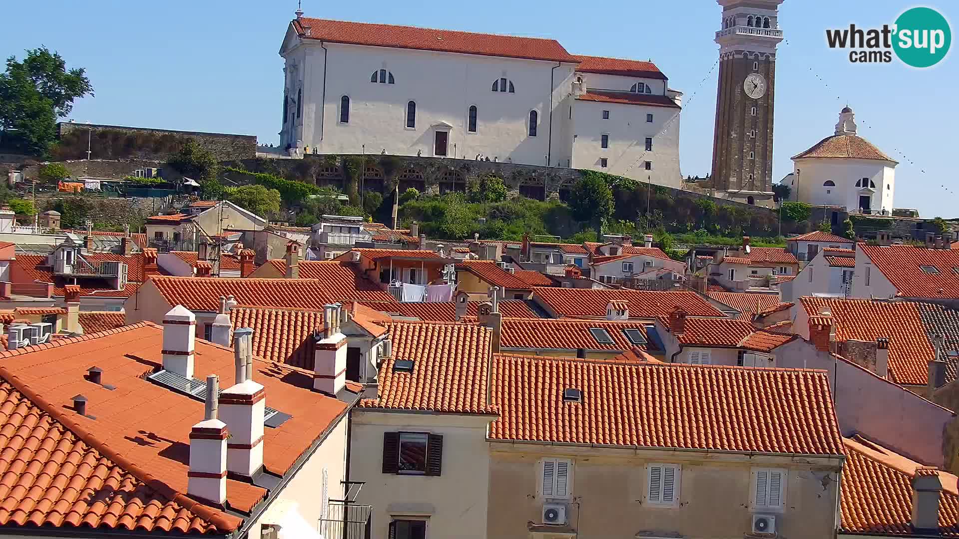 PIRAN Punta webcam | Seaside Promenade | Hotel Piran