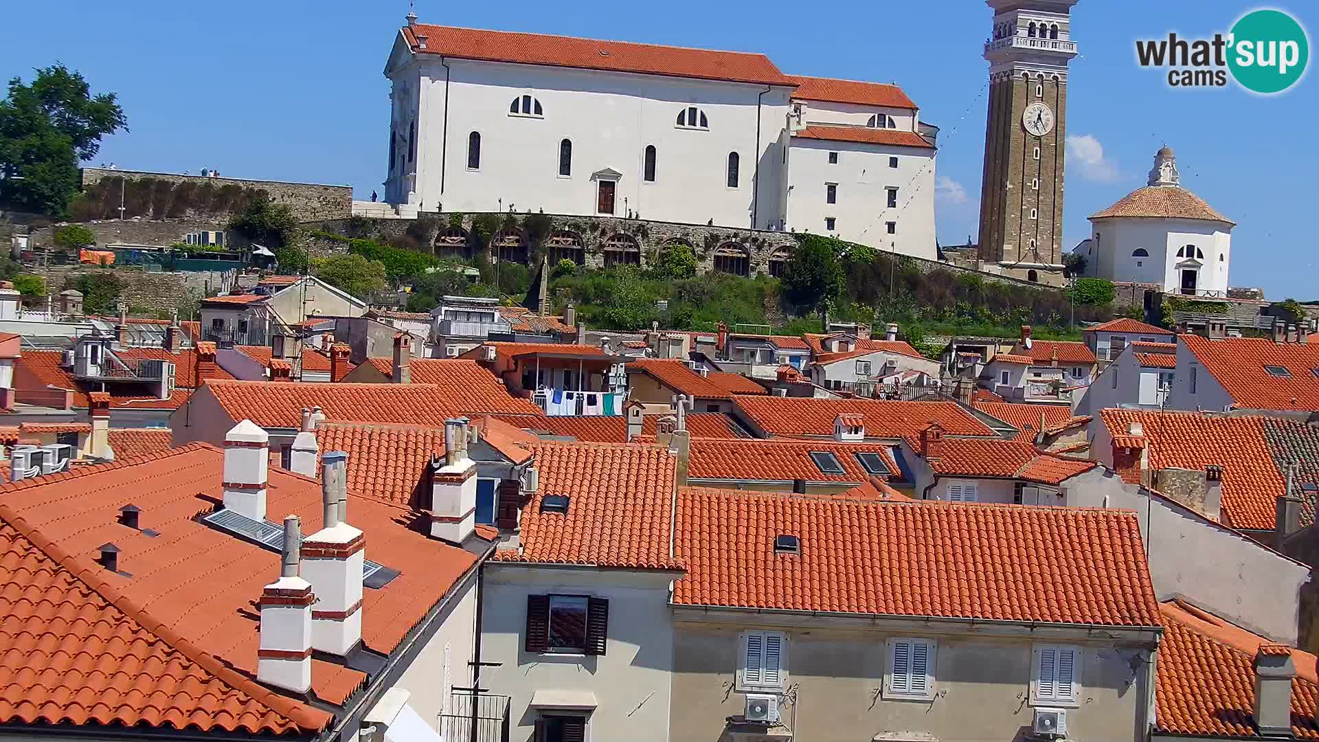 PIRAN Webcam | Strandpromenade Punta | Hotel Piran