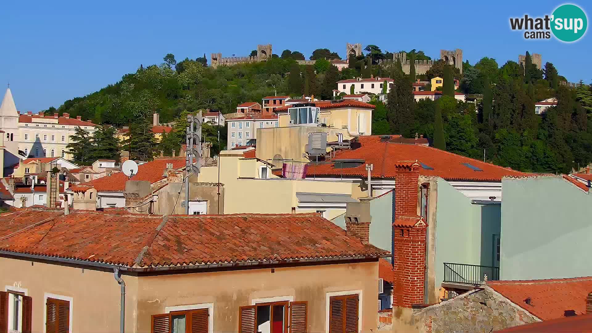 PIRAN Punta webcam | Seaside Promenade | Hotel Piran