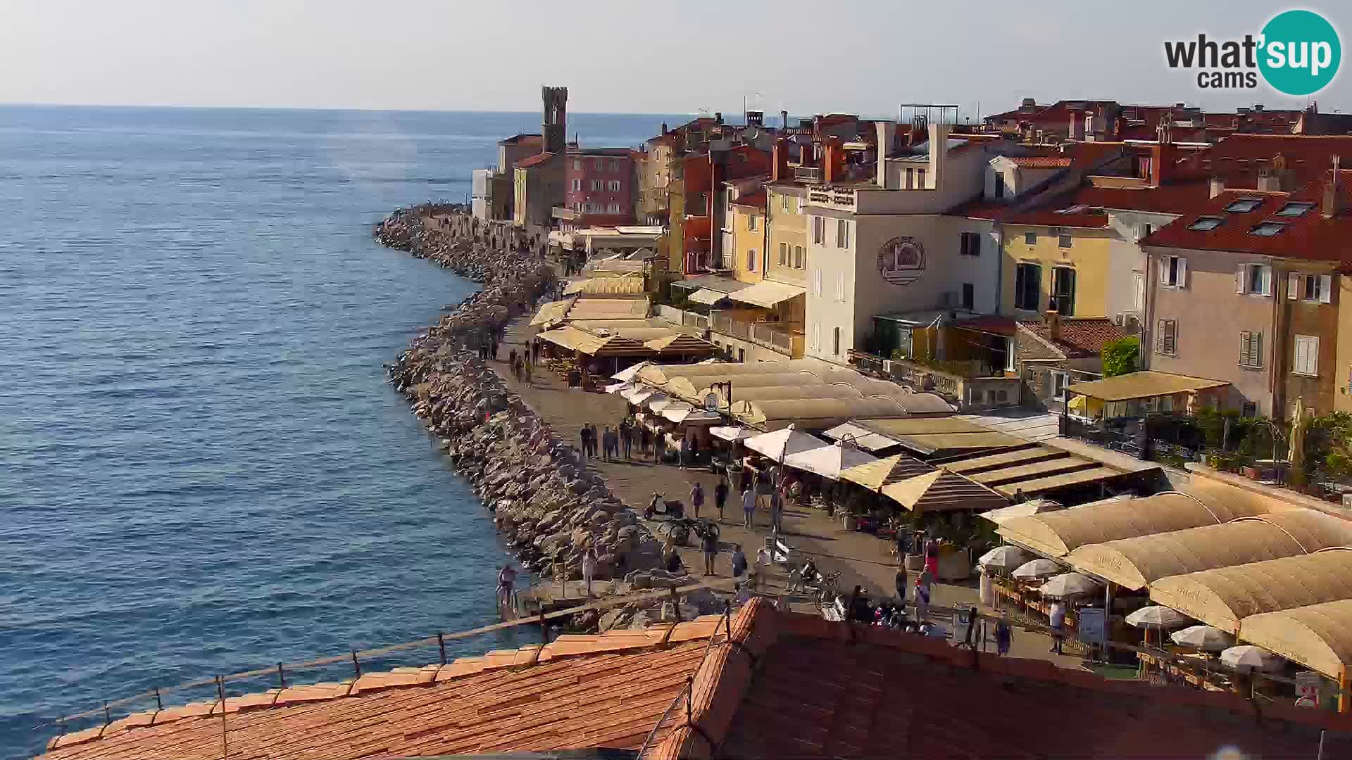 PIRAN Webcam | Strandpromenade Punta | Hotel Piran