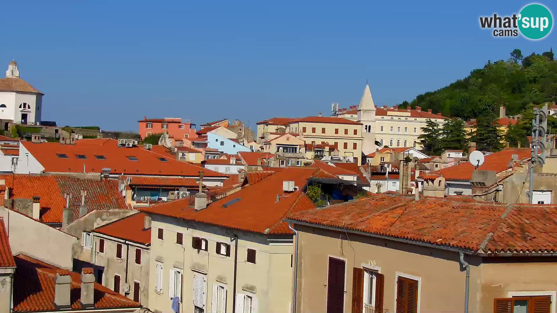 PIRAN Punta webcam | Seaside Promenade | Hotel Piran