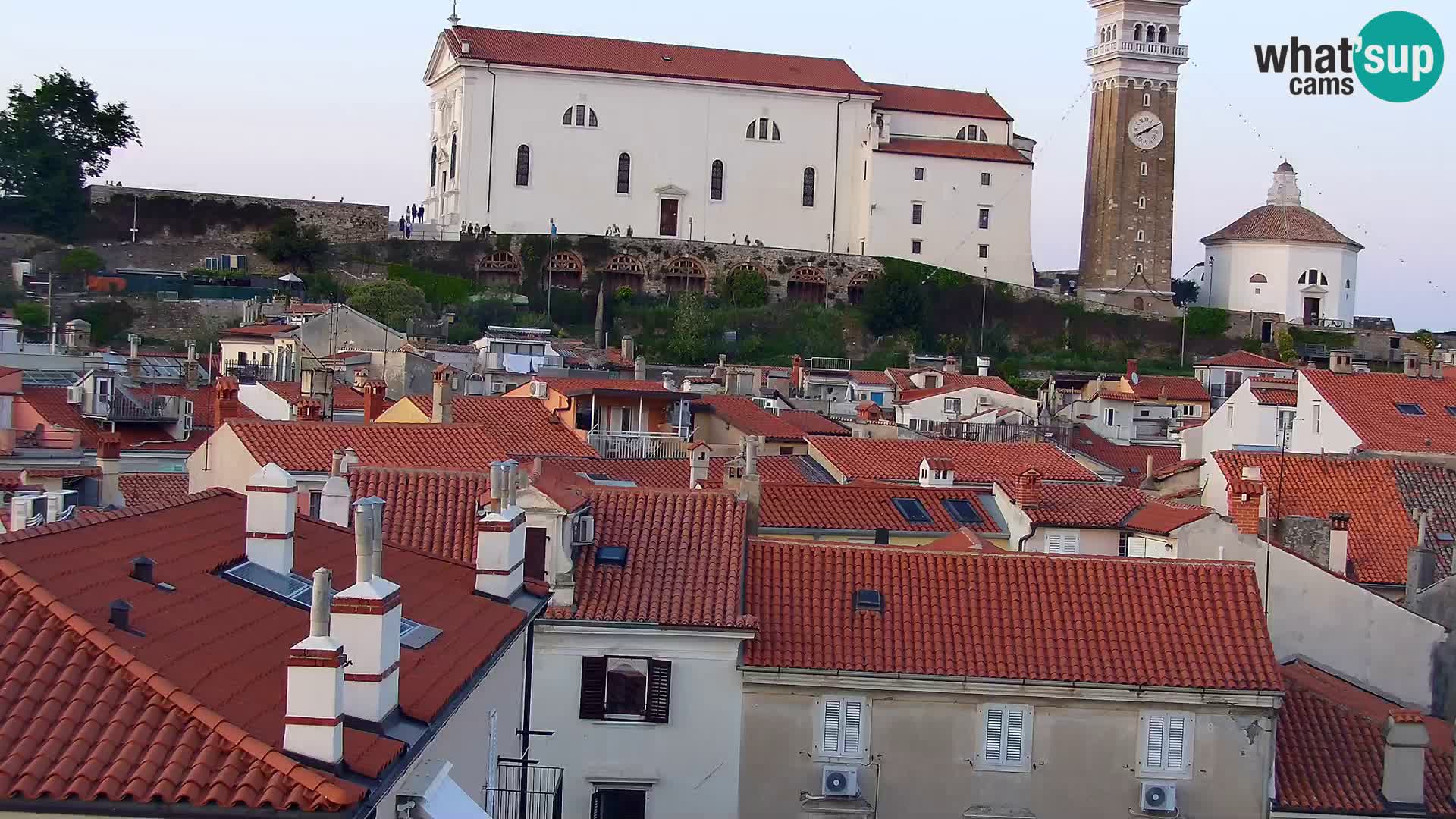 PIRAN Punta webcam | Seaside Promenade | Hotel Piran