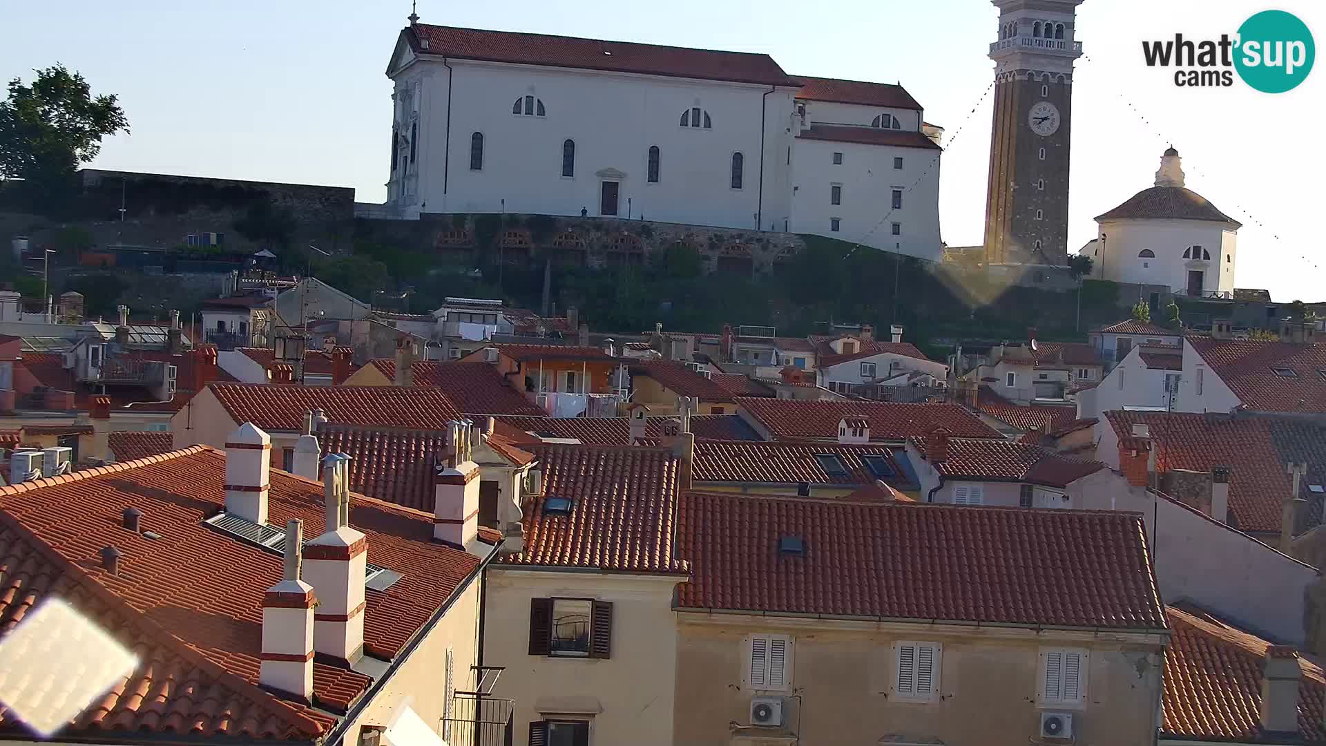 PIRAN Punta webcam | Seaside Promenade | Hotel Piran