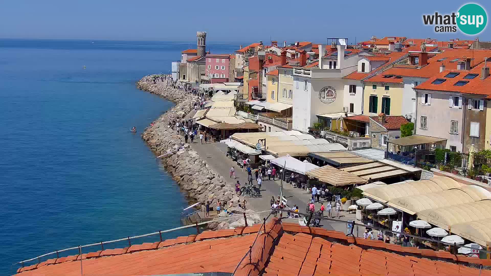 ﻿Pirano Webcam | Lungomare di Pirano | Hotel Piran
