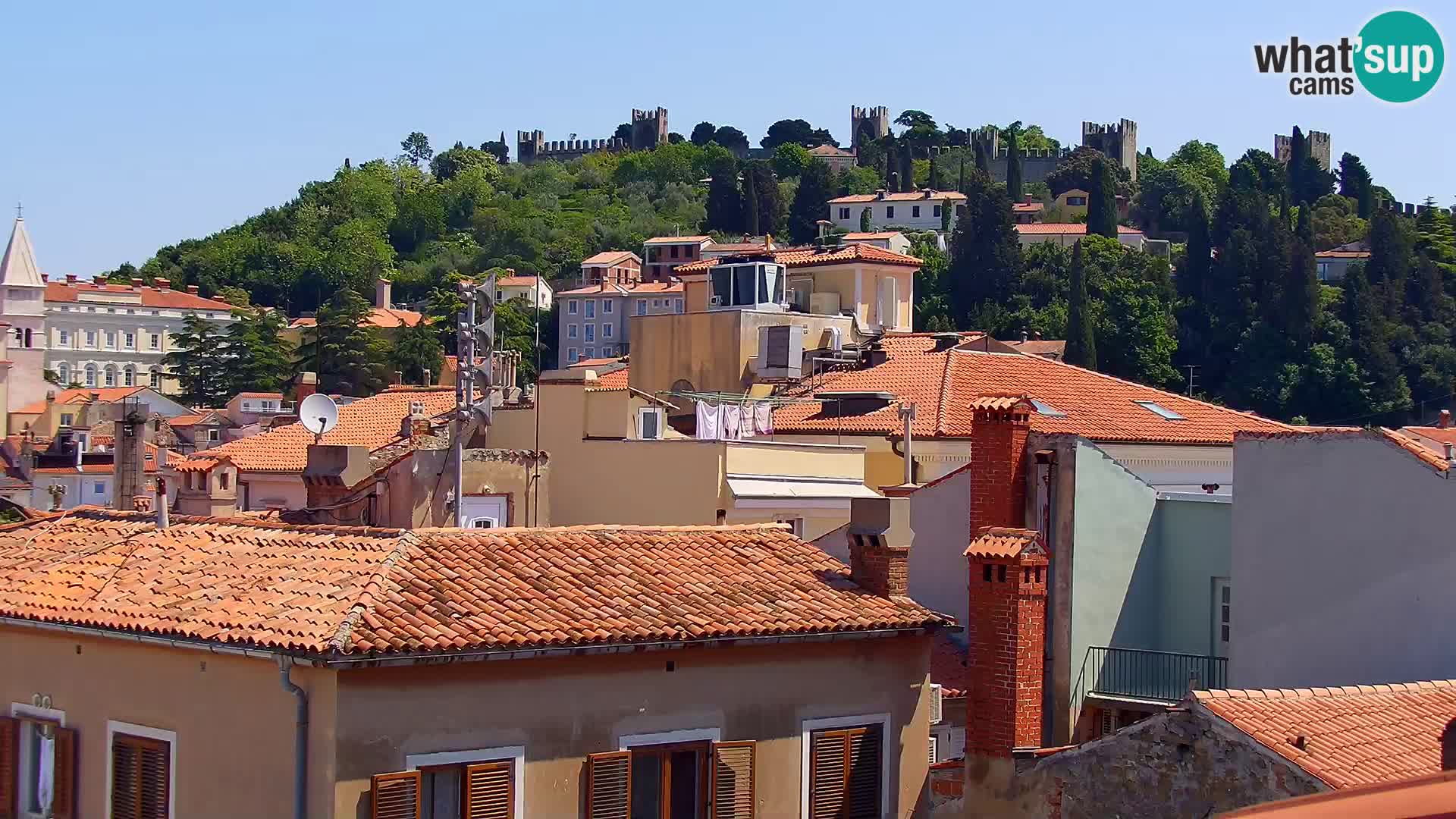 PIRAN Punta webcam | Seaside Promenade | Hotel Piran