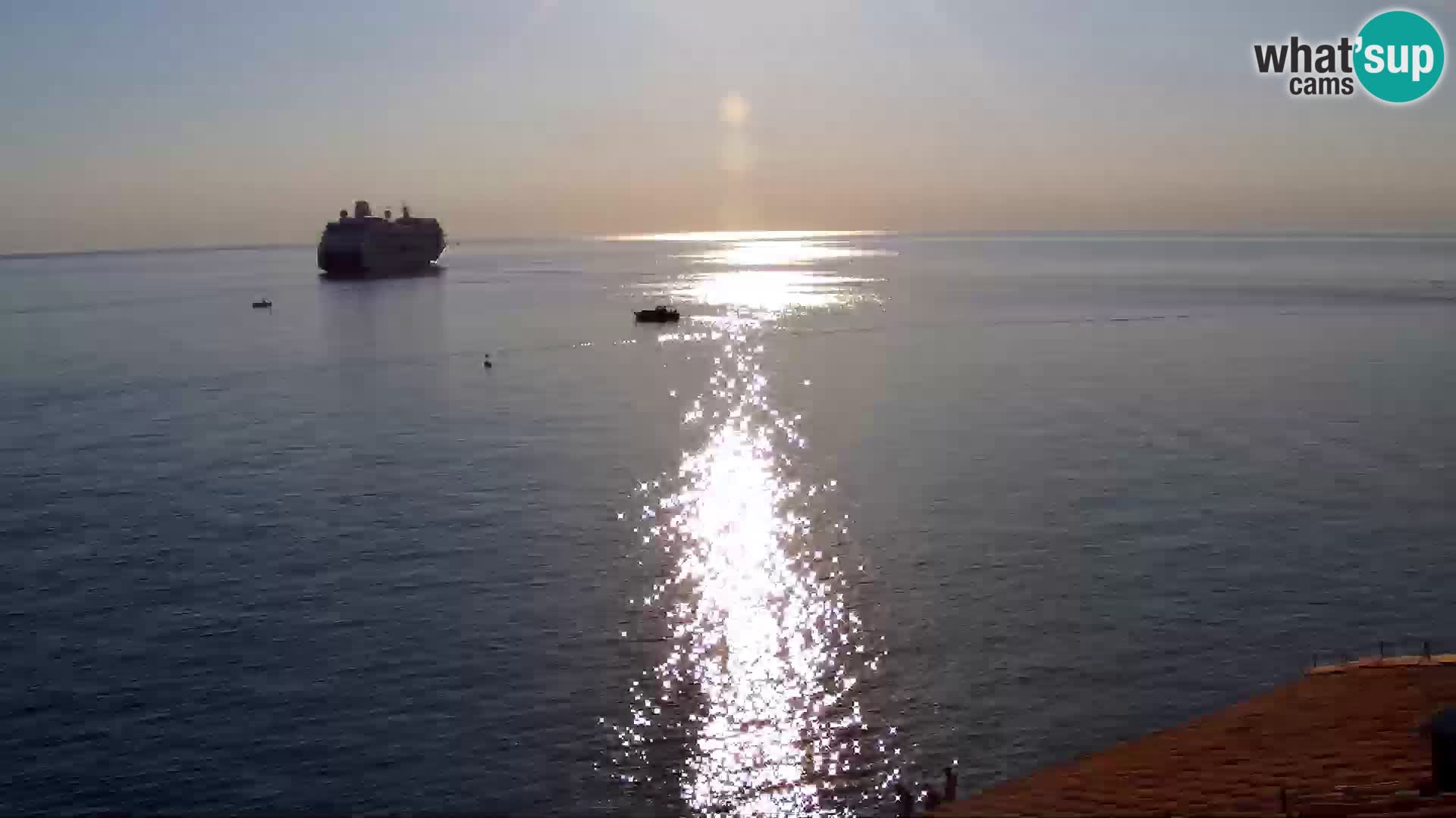 PIRAN Punta webcam | Seaside Promenade | Hotel Piran