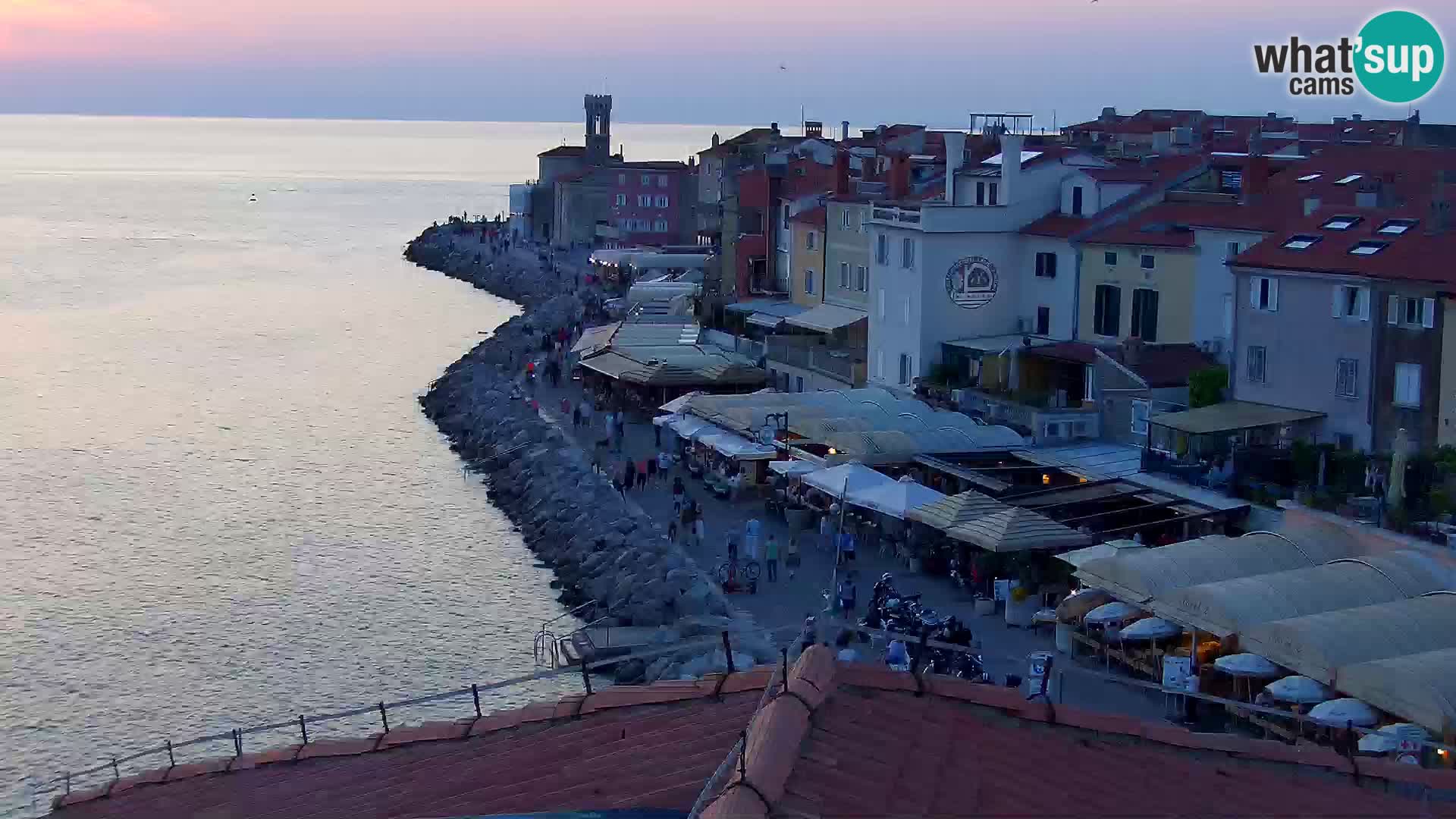 PIRAN Webcam | Strandpromenade Punta | Hotel Piran