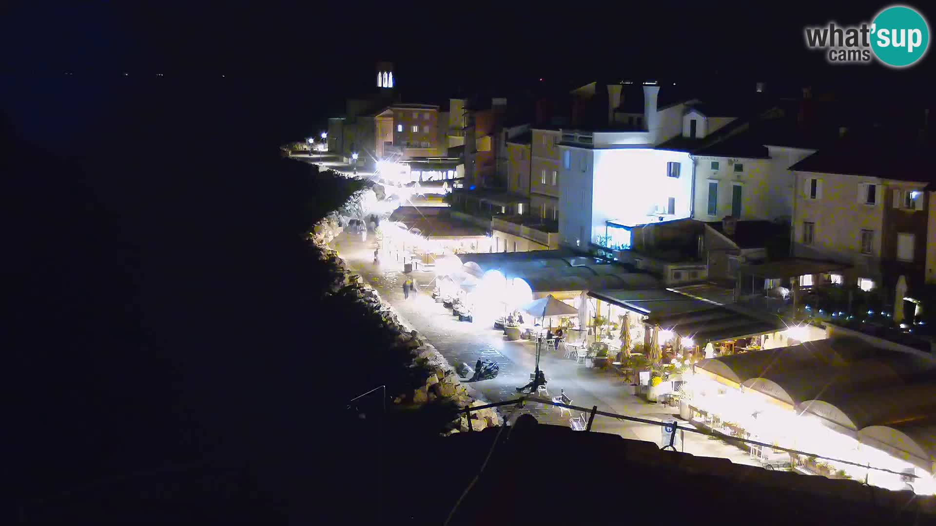 PIRAN Punta webcam | Seaside Promenade | Hotel Piran