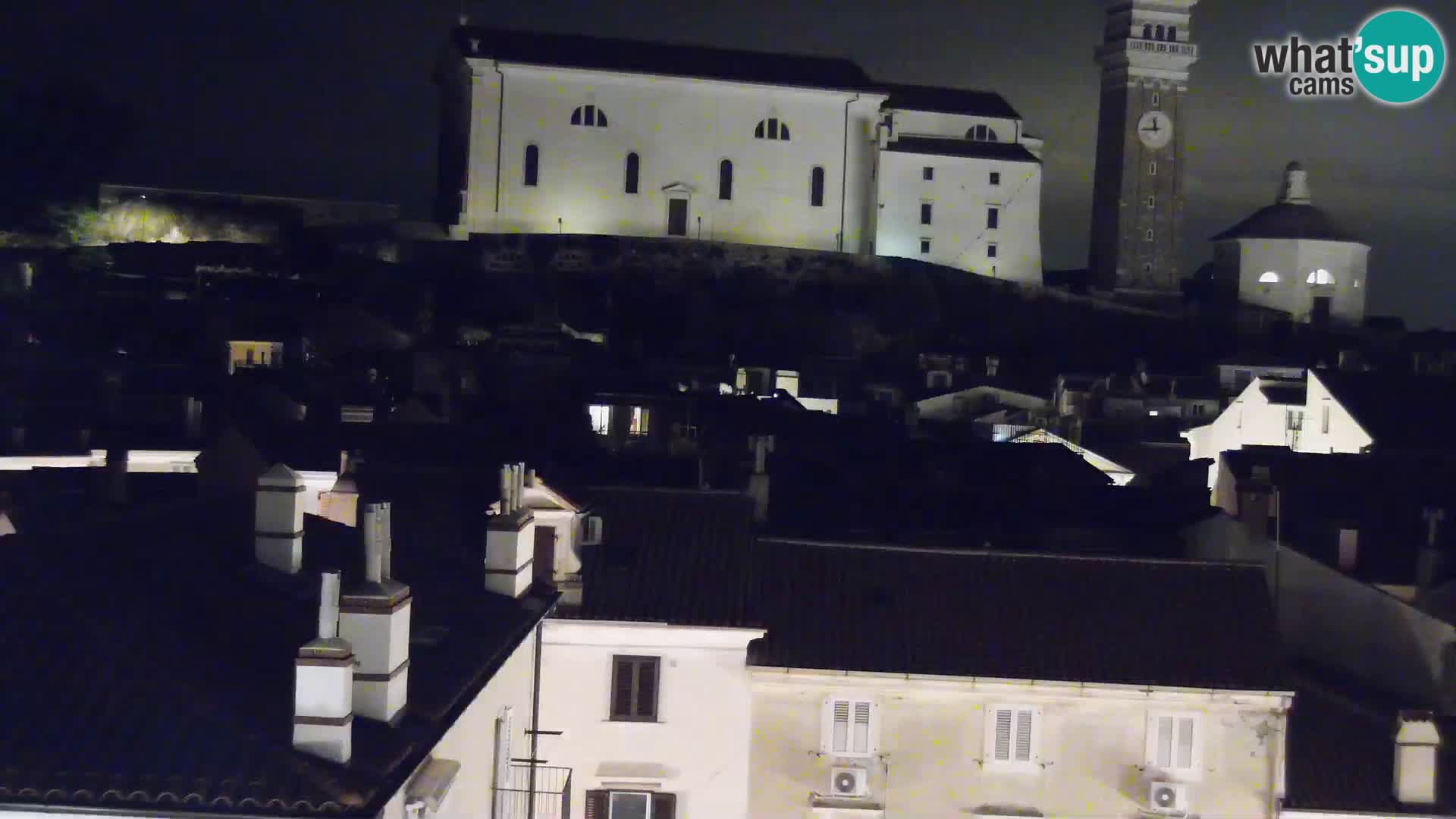 PIRAN Punta webcam | Seaside Promenade | Hotel Piran