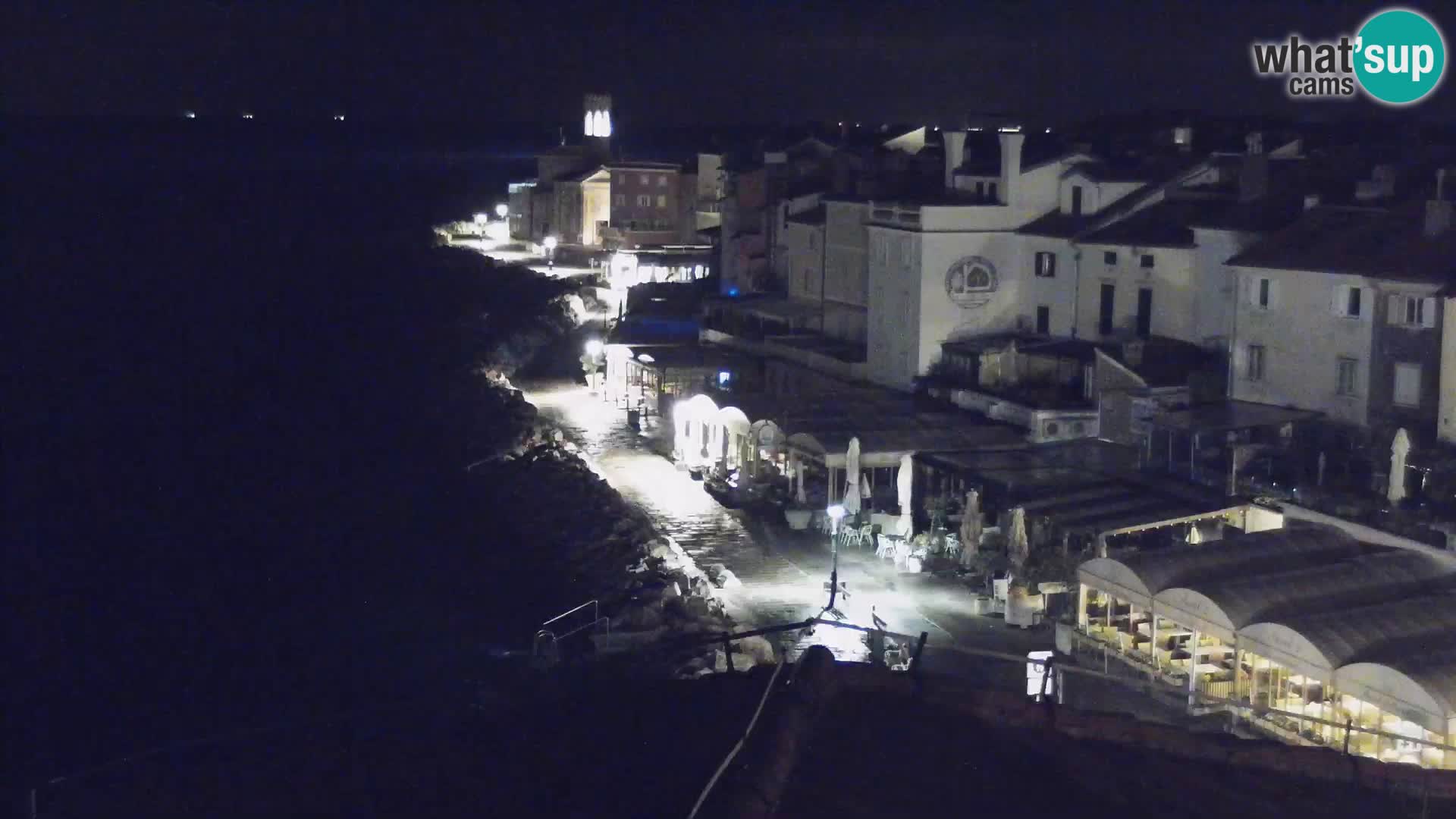 PIRAN Webcam | Strandpromenade Punta | Hotel Piran