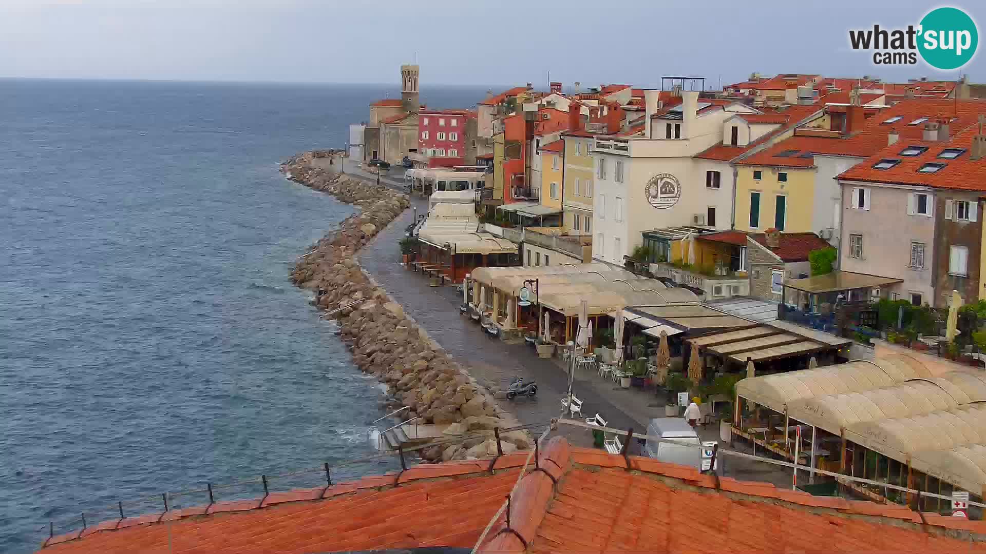PIRAN Webcam | Strandpromenade Punta | Hotel Piran