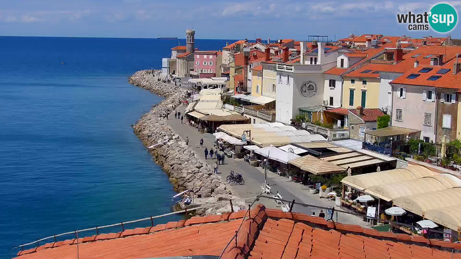 ﻿Pirano Webcam | Lungomare di Pirano | Hotel Piran