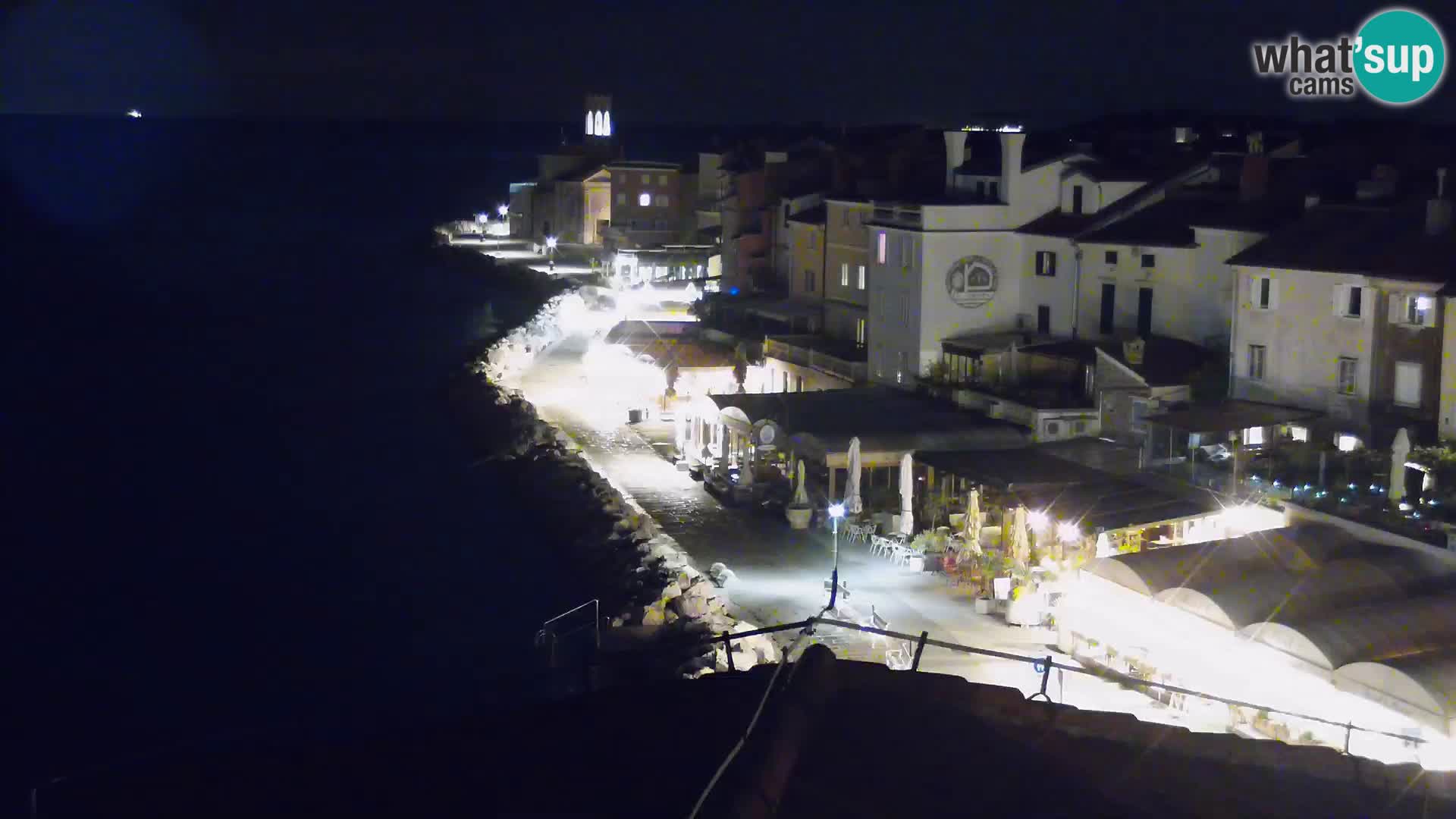 PIRAN Webcam | Strandpromenade Punta | Hotel Piran