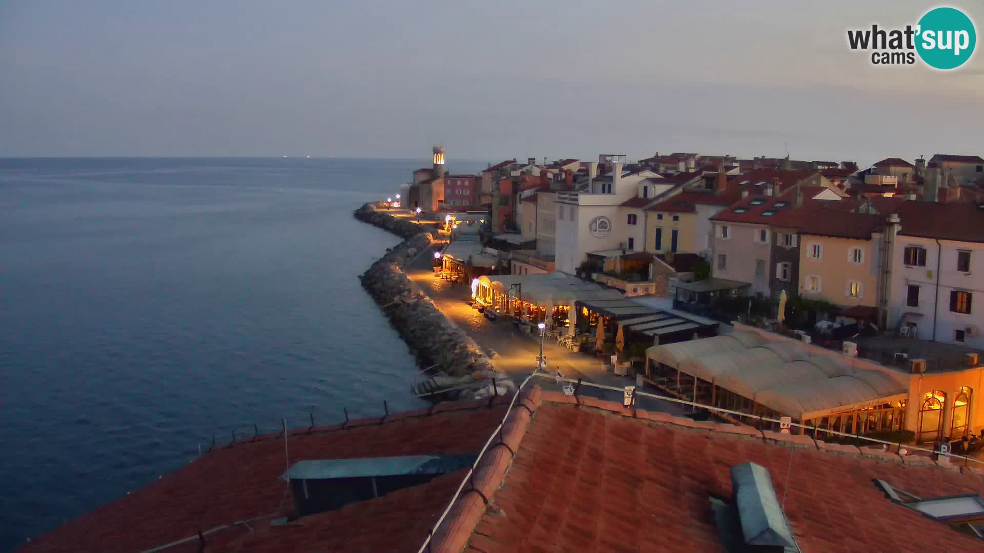 PIRAN Webcam | Strandpromenade Punta | Hotel Piran