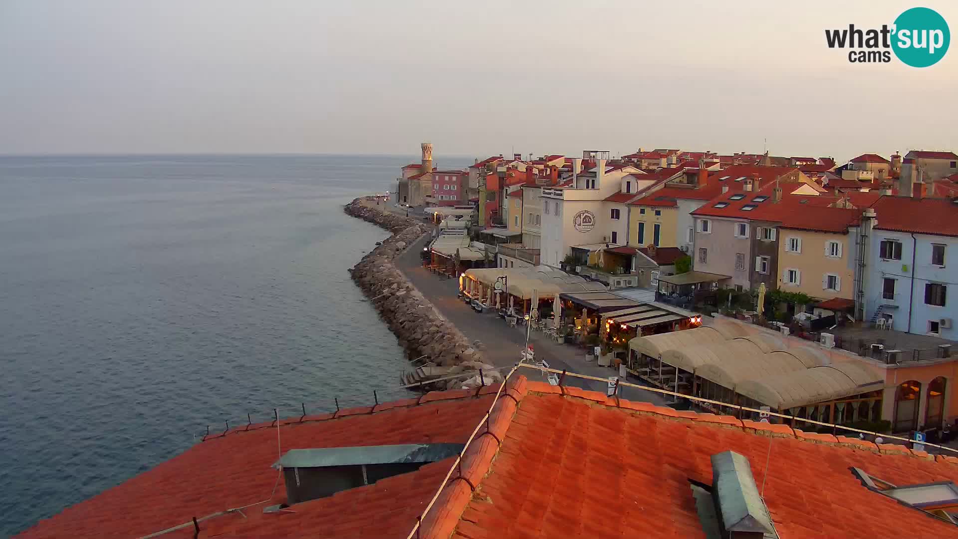 PIRAN Webcam | Strandpromenade Punta | Hotel Piran
