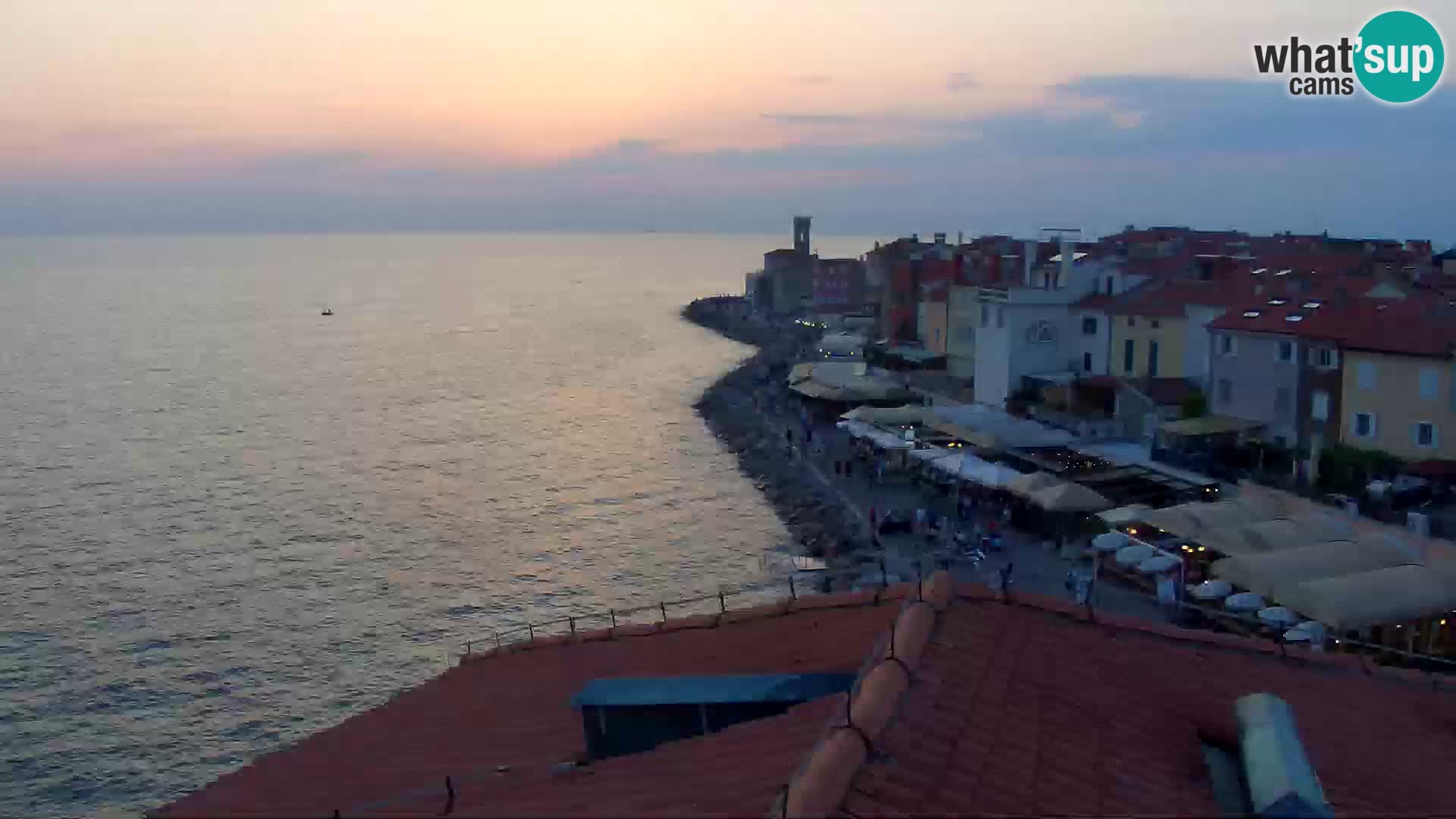 PIRAN Punta webcam | Seaside Promenade | Hotel Piran