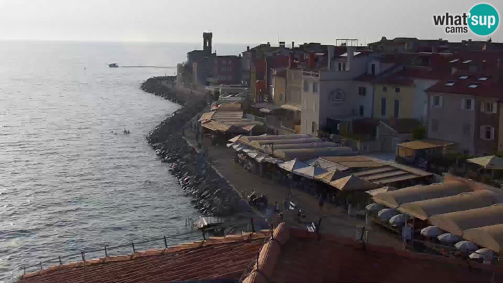 PIRAN Webcam | Strandpromenade Punta | Hotel Piran
