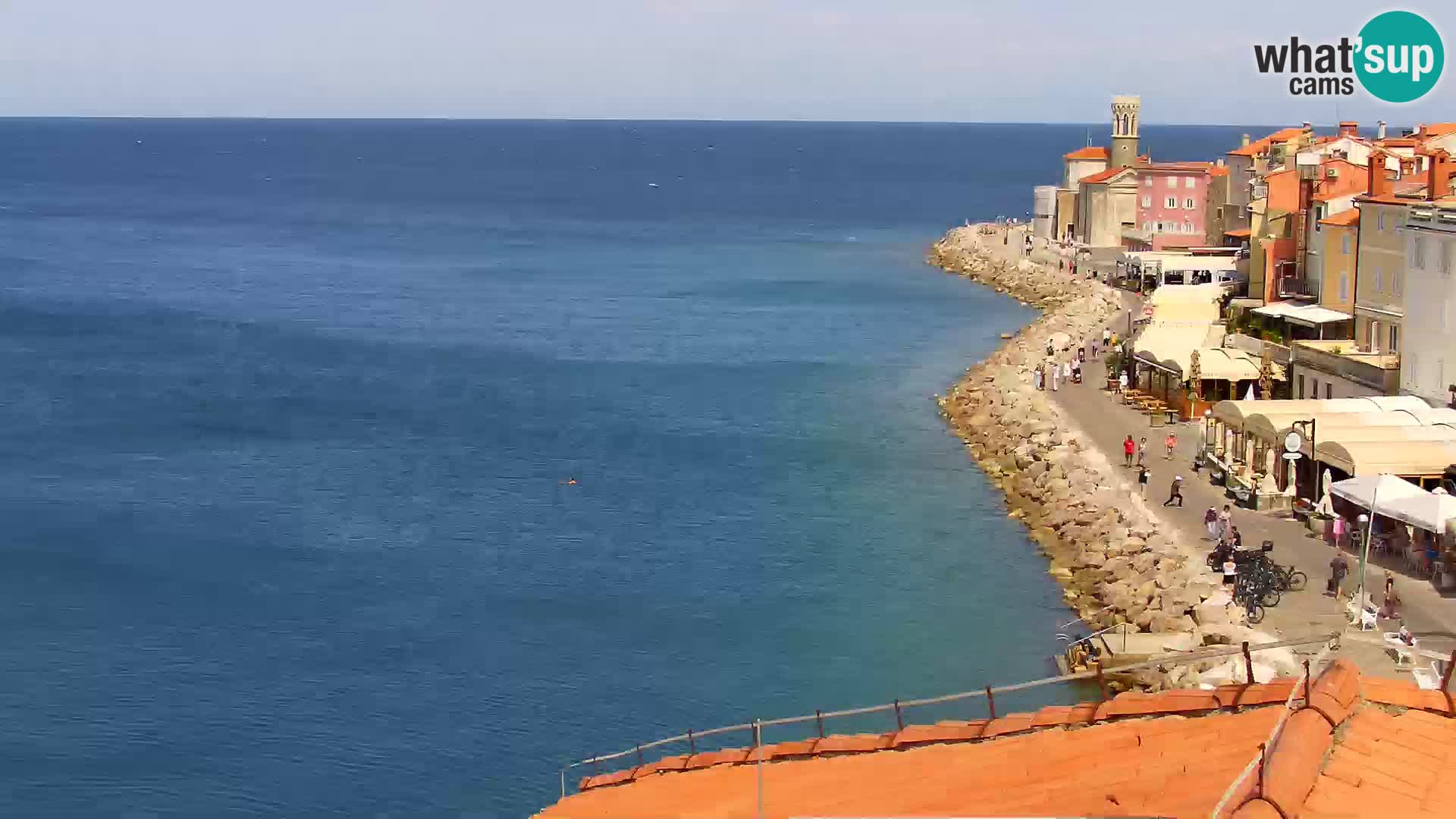 PIRAN Webcam | Strandpromenade Punta | Hotel Piran