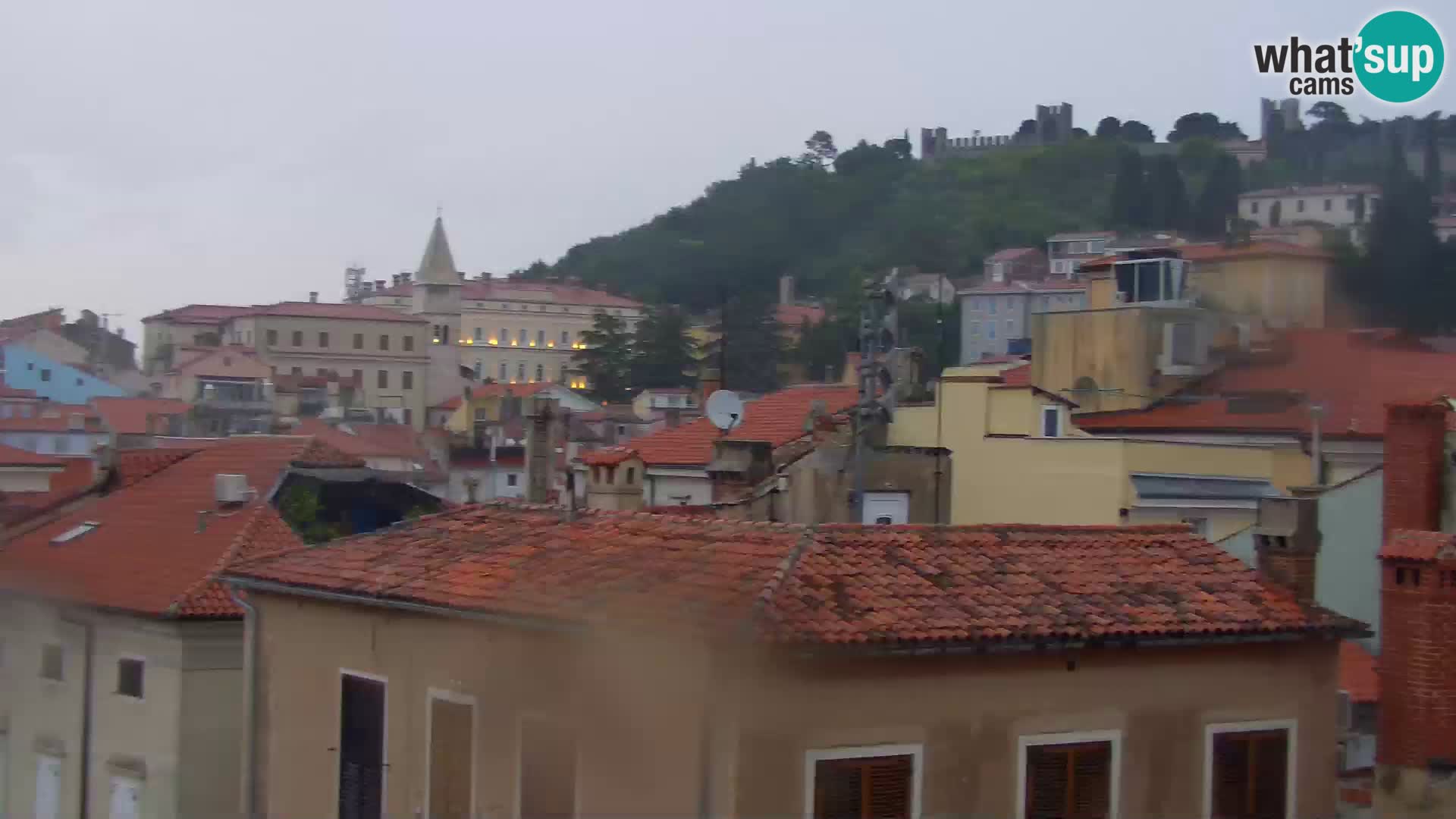 PIRAN Punta webcam | Seaside Promenade | Hotel Piran