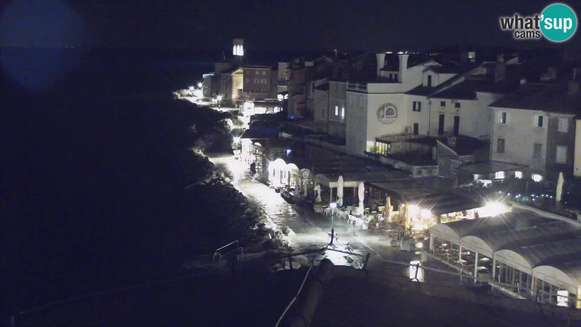 PIRAN Webcam | Strandpromenade Punta | Hotel Piran