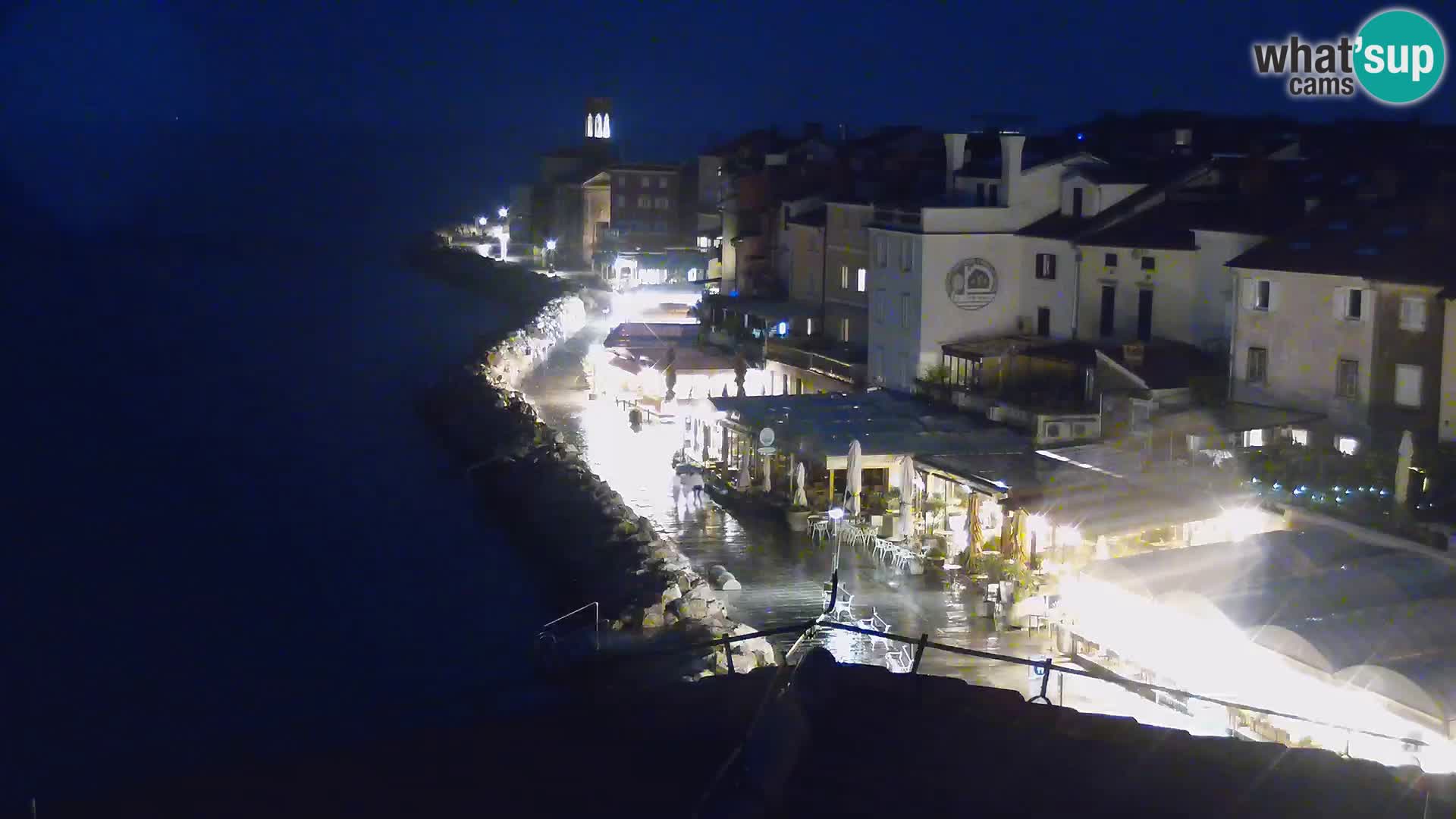 PIRAN Webcam | Strandpromenade Punta | Hotel Piran