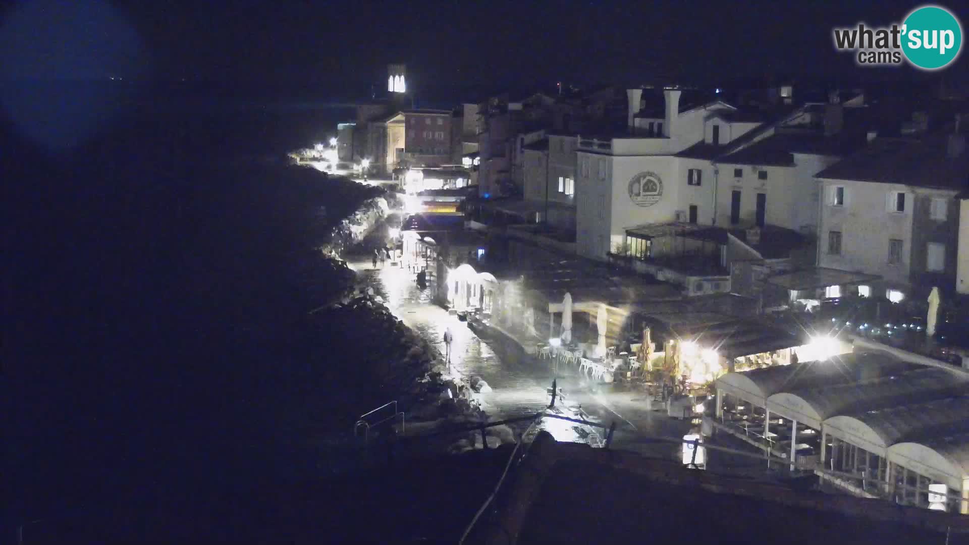 PIRAN Webcam | Strandpromenade Punta | Hotel Piran