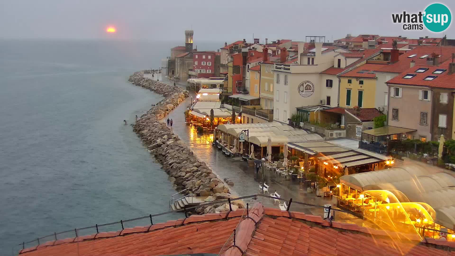 PIRAN Webcam | Strandpromenade Punta | Hotel Piran