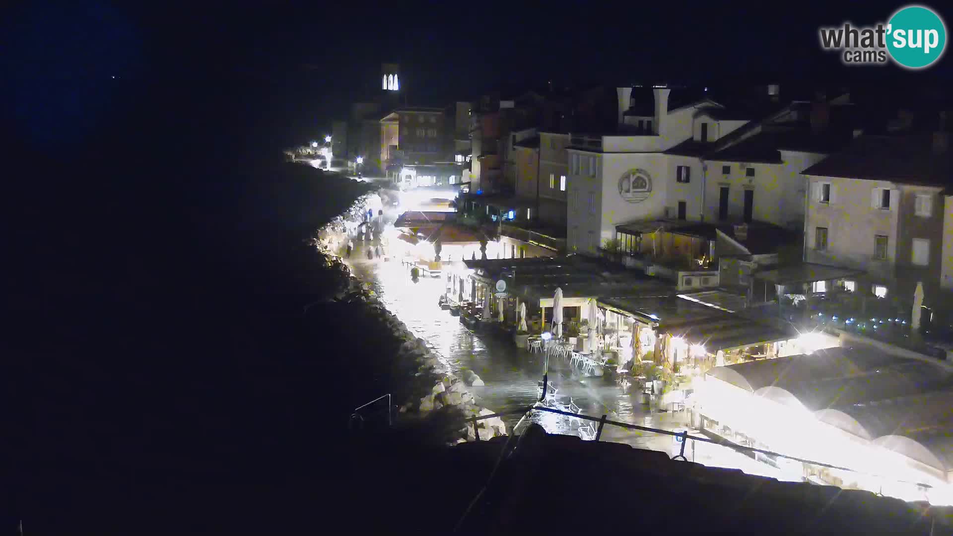 PIRAN Punta webcam | Seaside Promenade | Hotel Piran