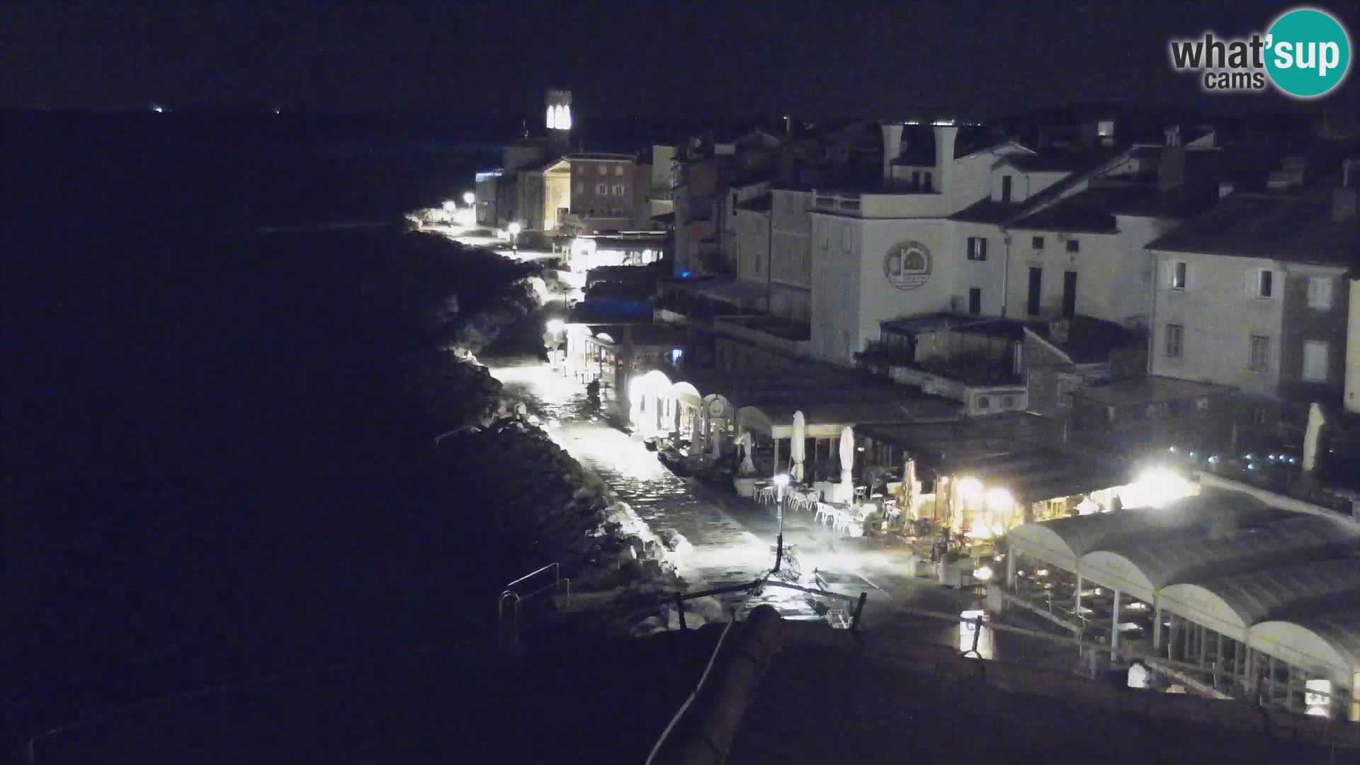PIRAN Punta webcam | Seaside Promenade | Hotel Piran