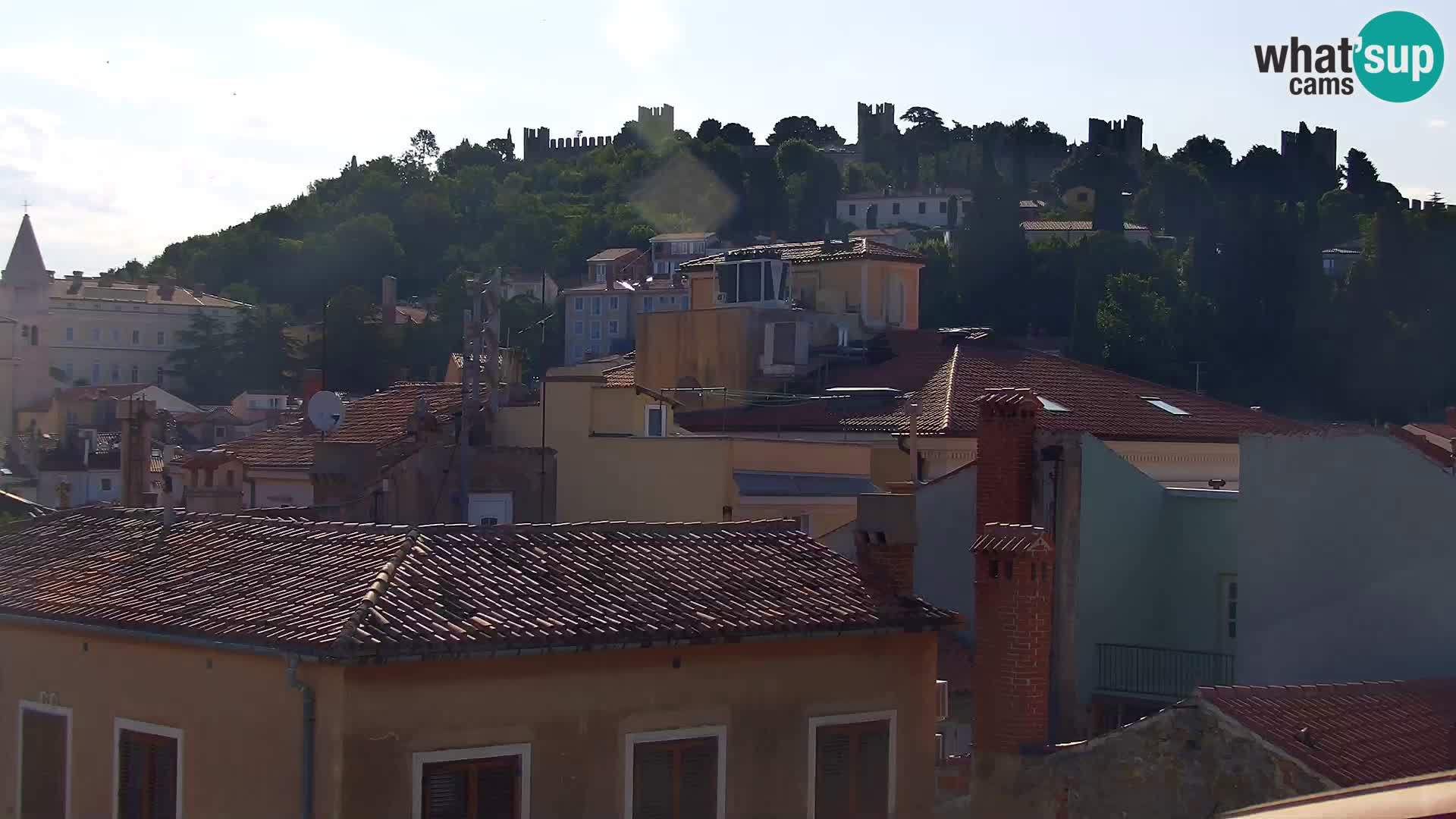 PIRAN Punta webcam | Seaside Promenade | Hotel Piran