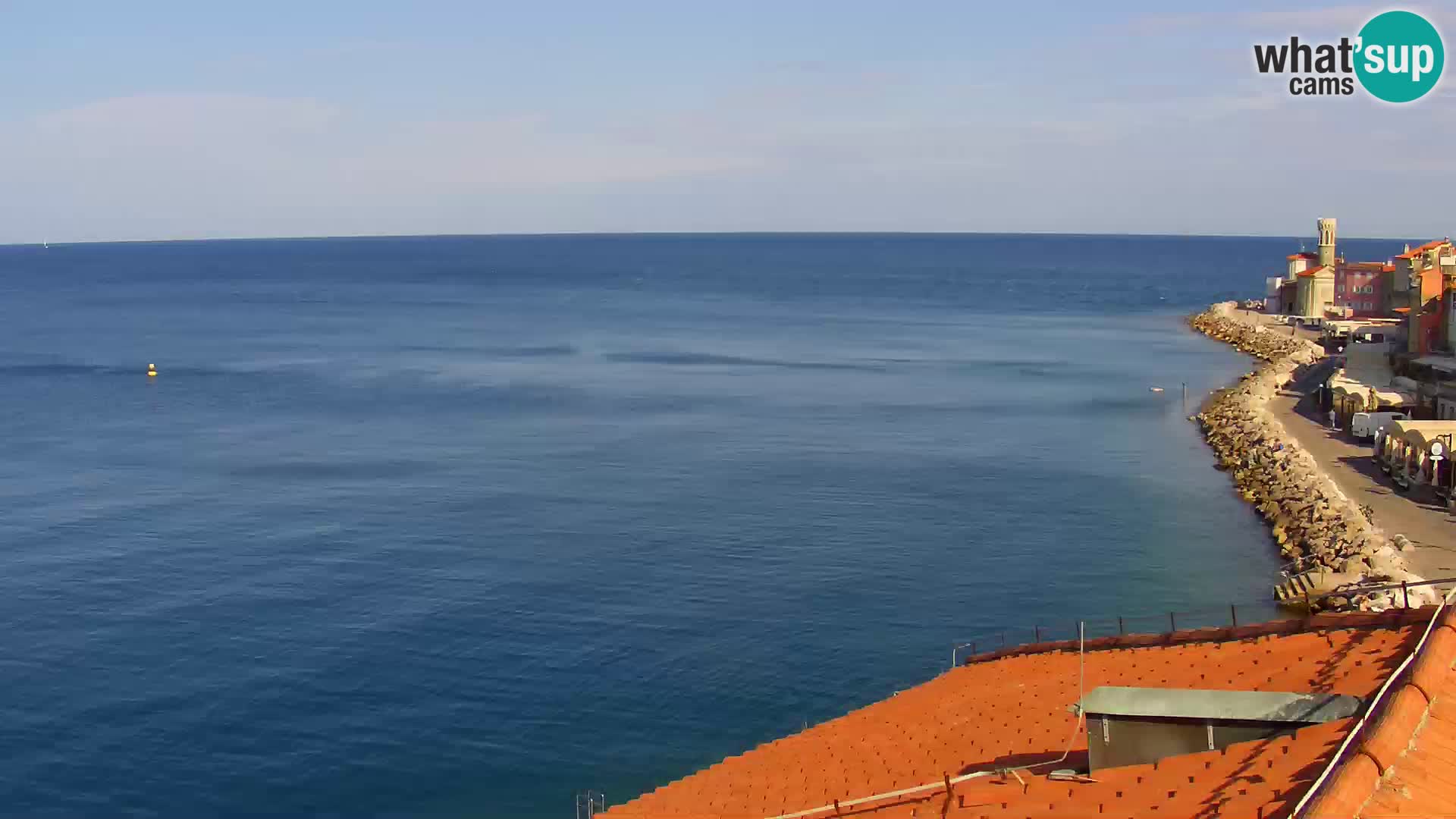 PIRAN Punta webcam | Seaside Promenade | Hotel Piran